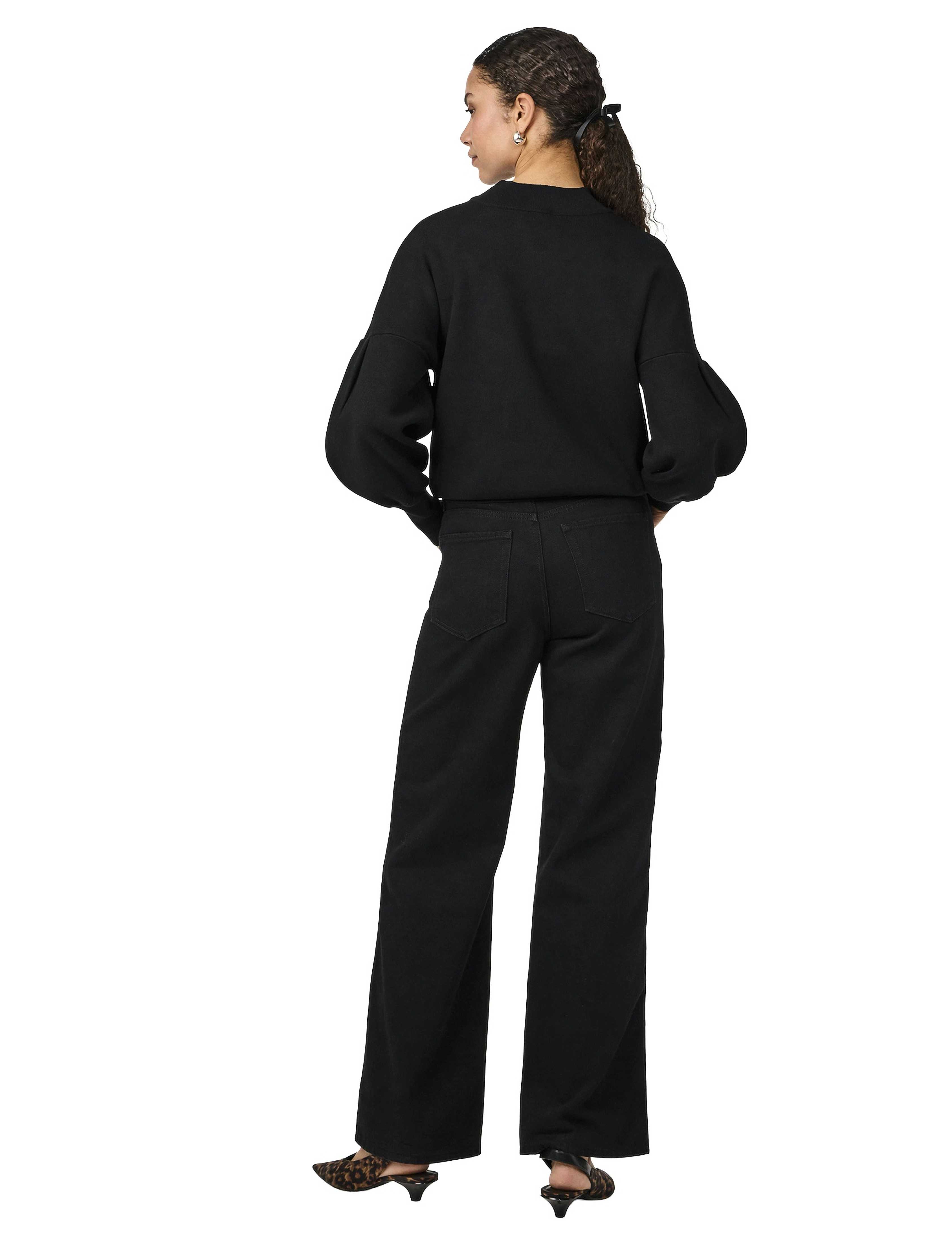 YAS - YASFIRAZ LS KNIT PULLOVER S. - džemprid - black - 3