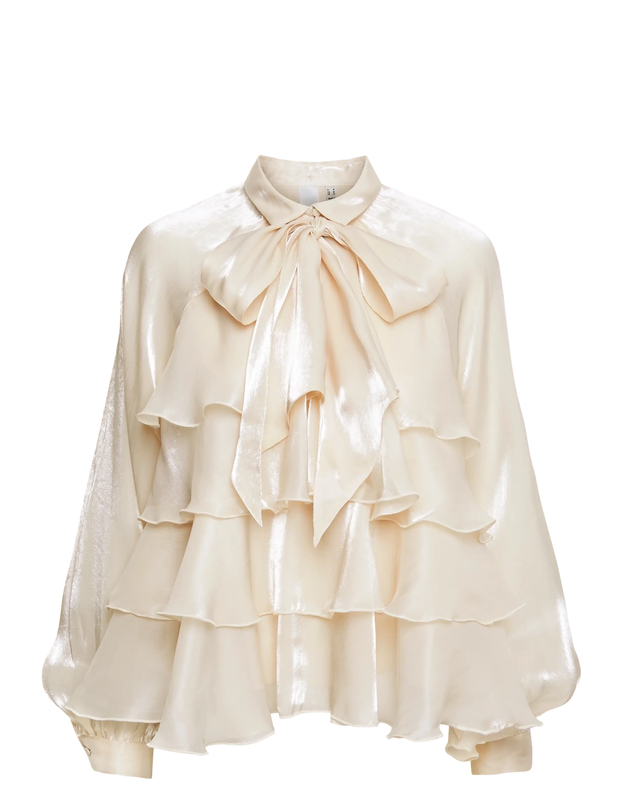 YAS YASELOISE LS SHINY TOP - D2D - Feest tops - GARDENIA / cream