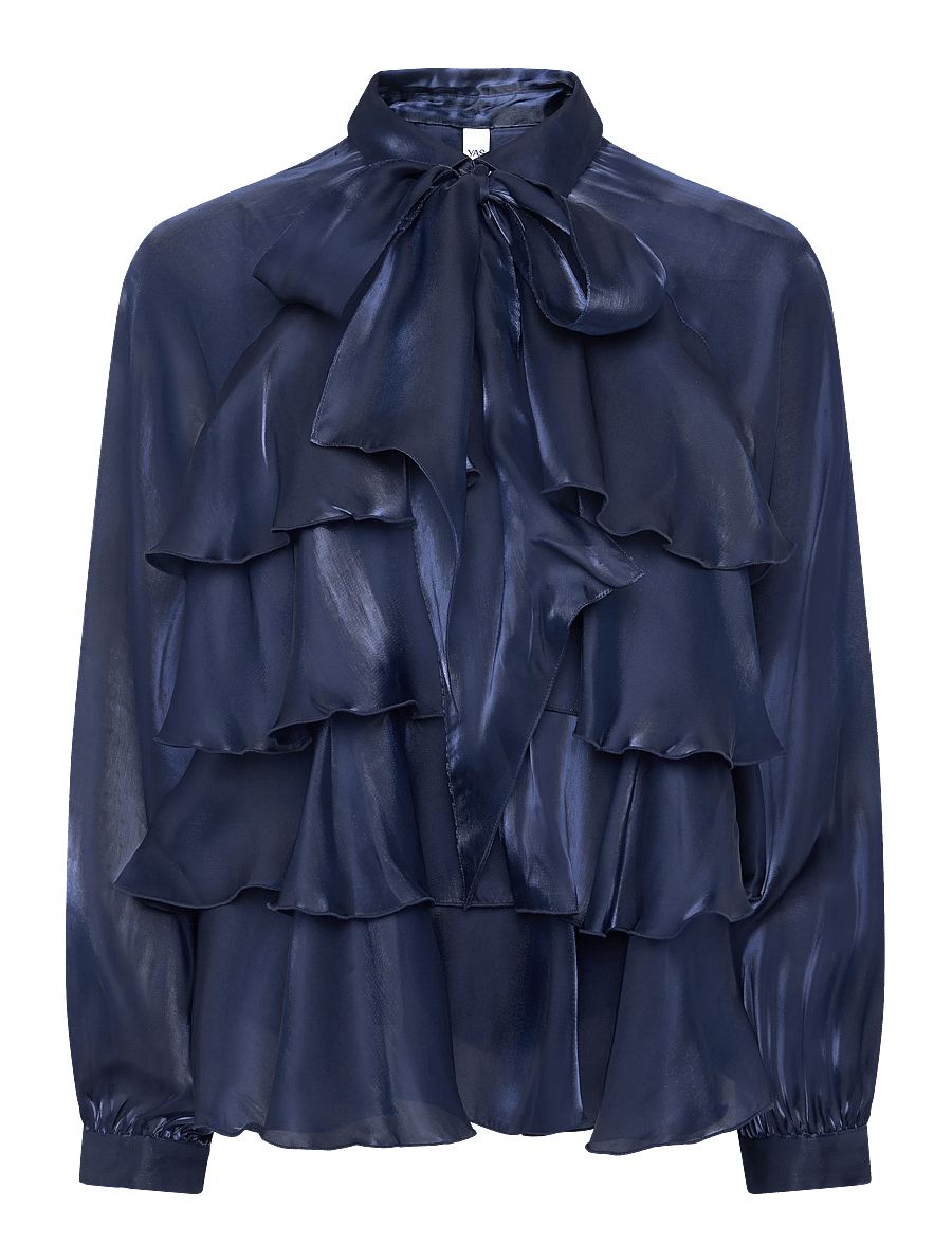 YAS - YASELOISE LS SHINY TOP - D2D - langärmelige blusen - night sky - 0