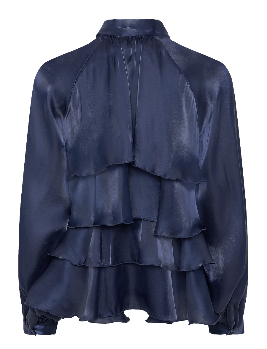 YAS - YASELOISE LS SHINY TOP - D2D - langärmelige blusen - night sky - 1