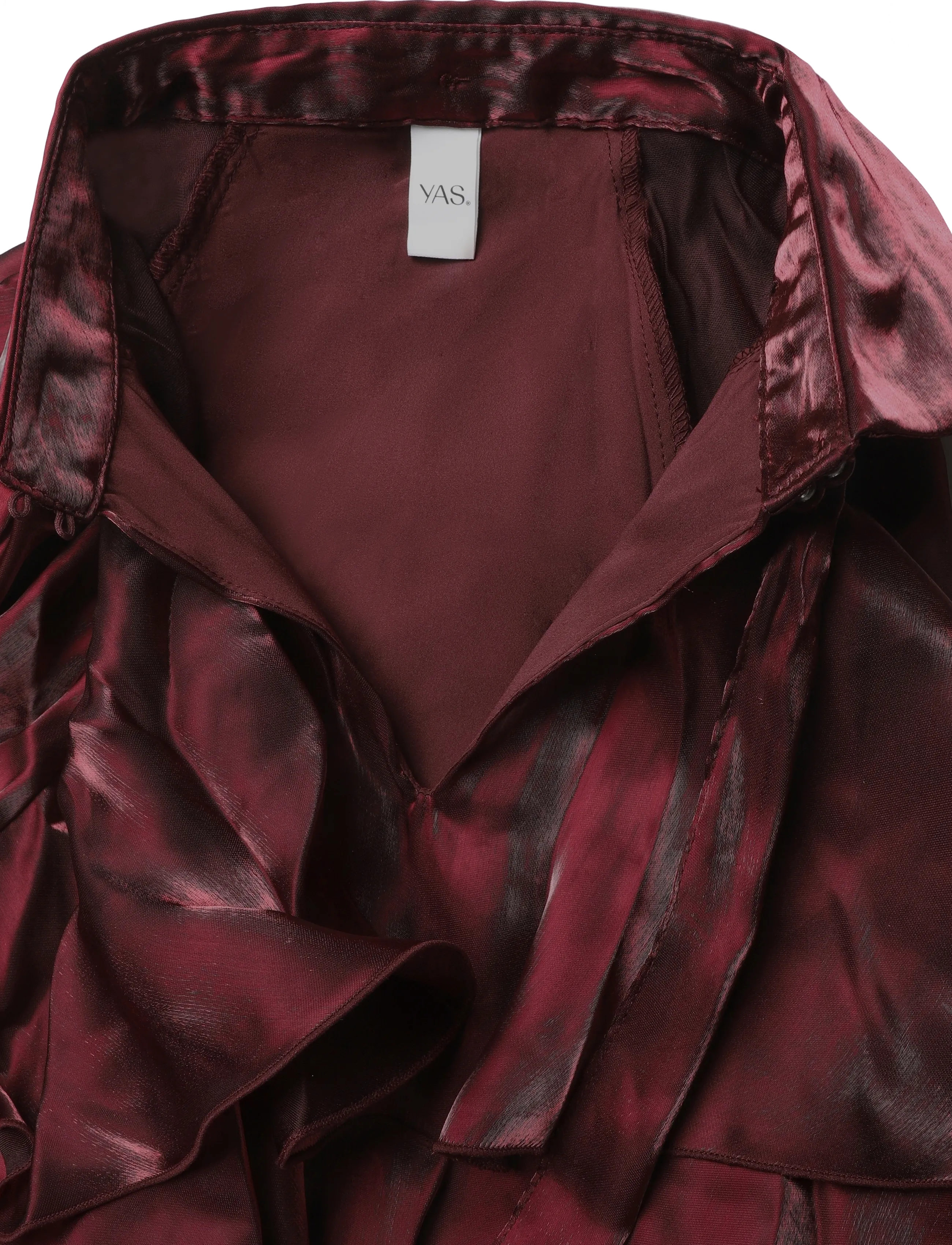 YAS - YASELOISE LS SHINY TOP - D2D - långärmade blusar - port royale - 2