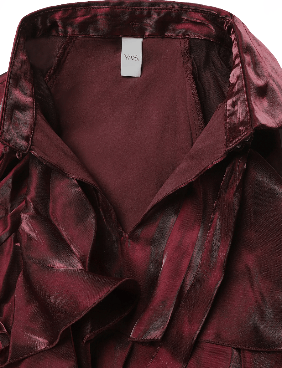 YAS - YASELOISE LS SHINY TOP - D2D - långärmade blusar - port royale - 2