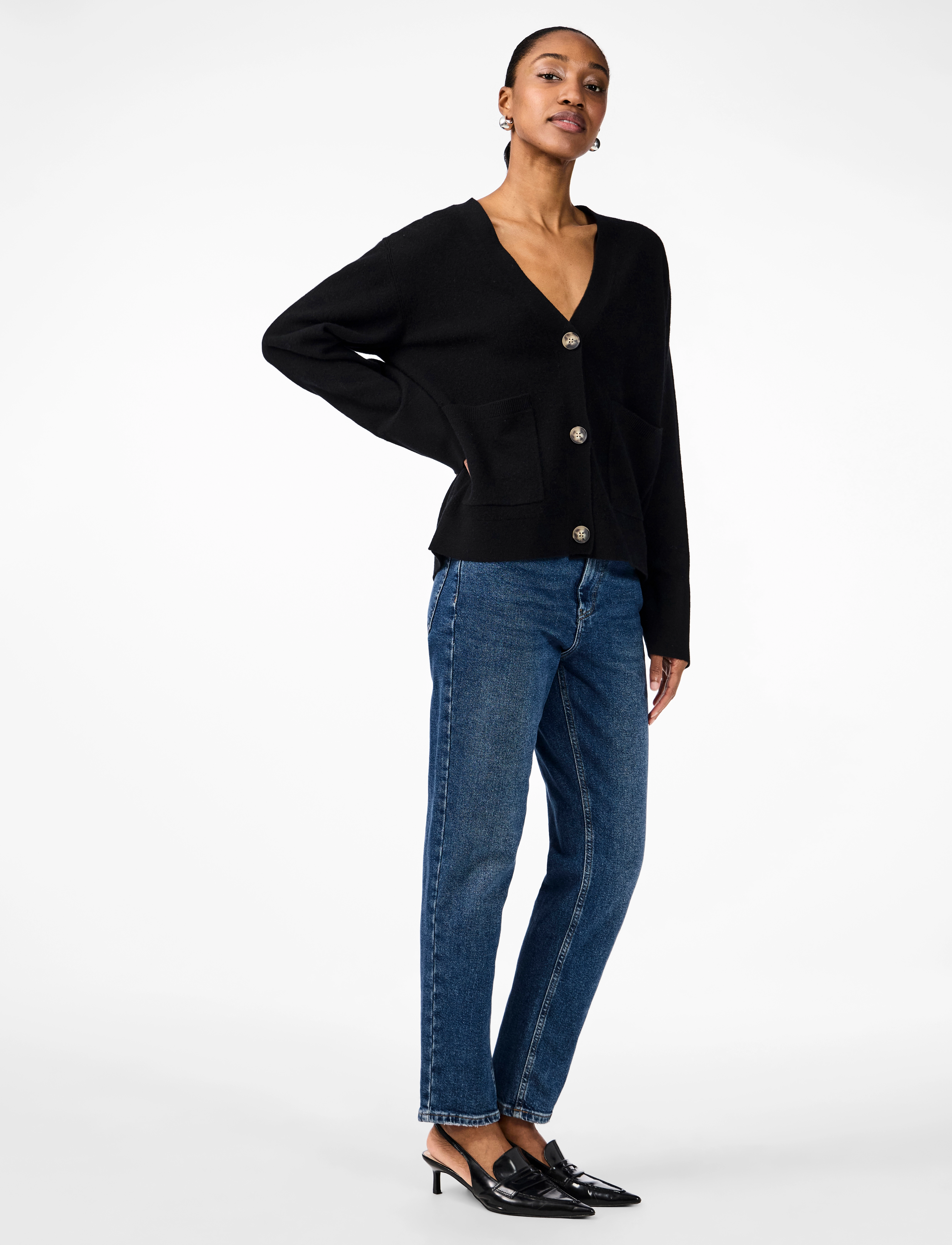 YAS - YASEMILIE LS CARDIGAN KNIT S. NOOS - black - 5