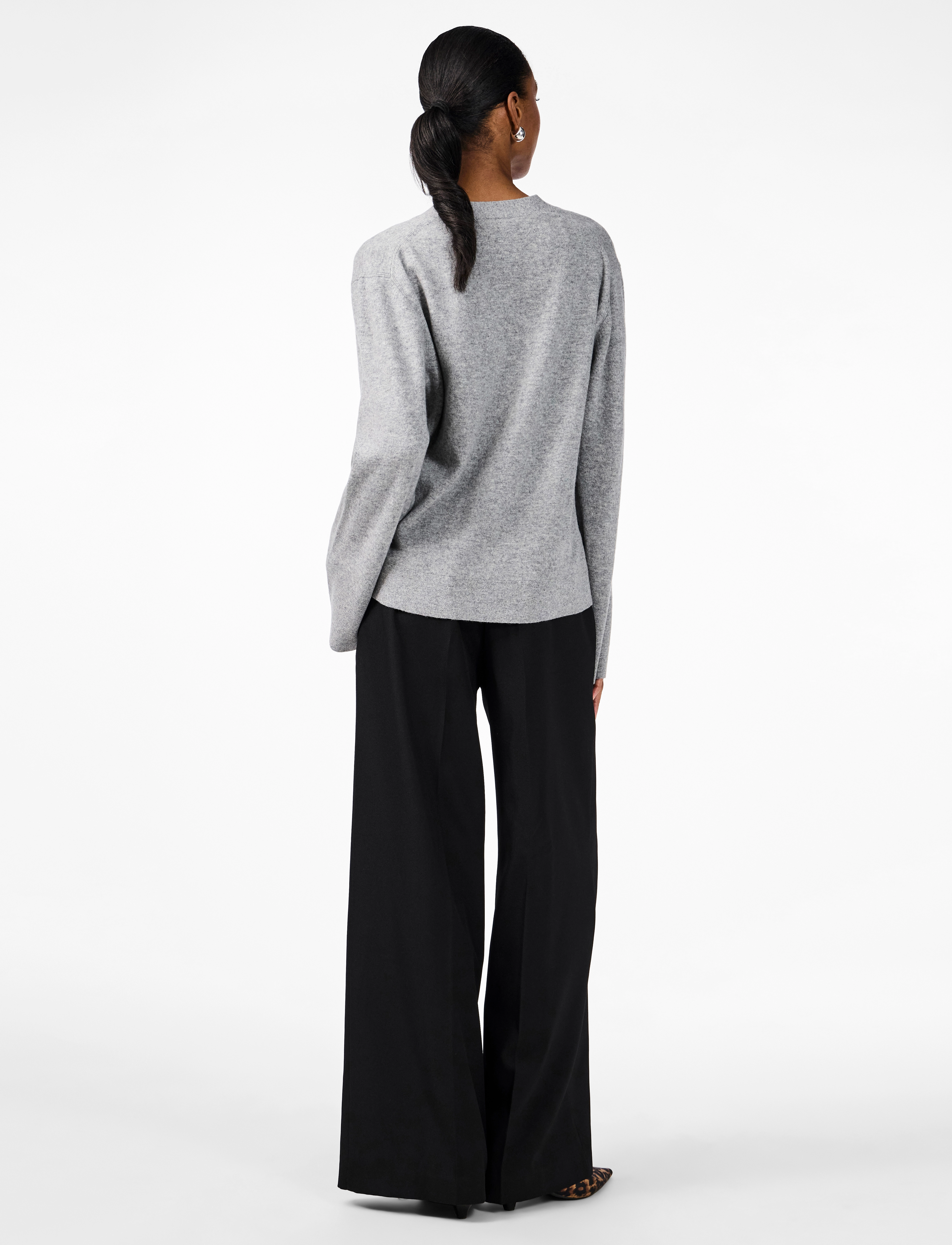 YAS - YASEMILIE LS CARDIGAN KNIT S. NOOS - light grey melange - 3