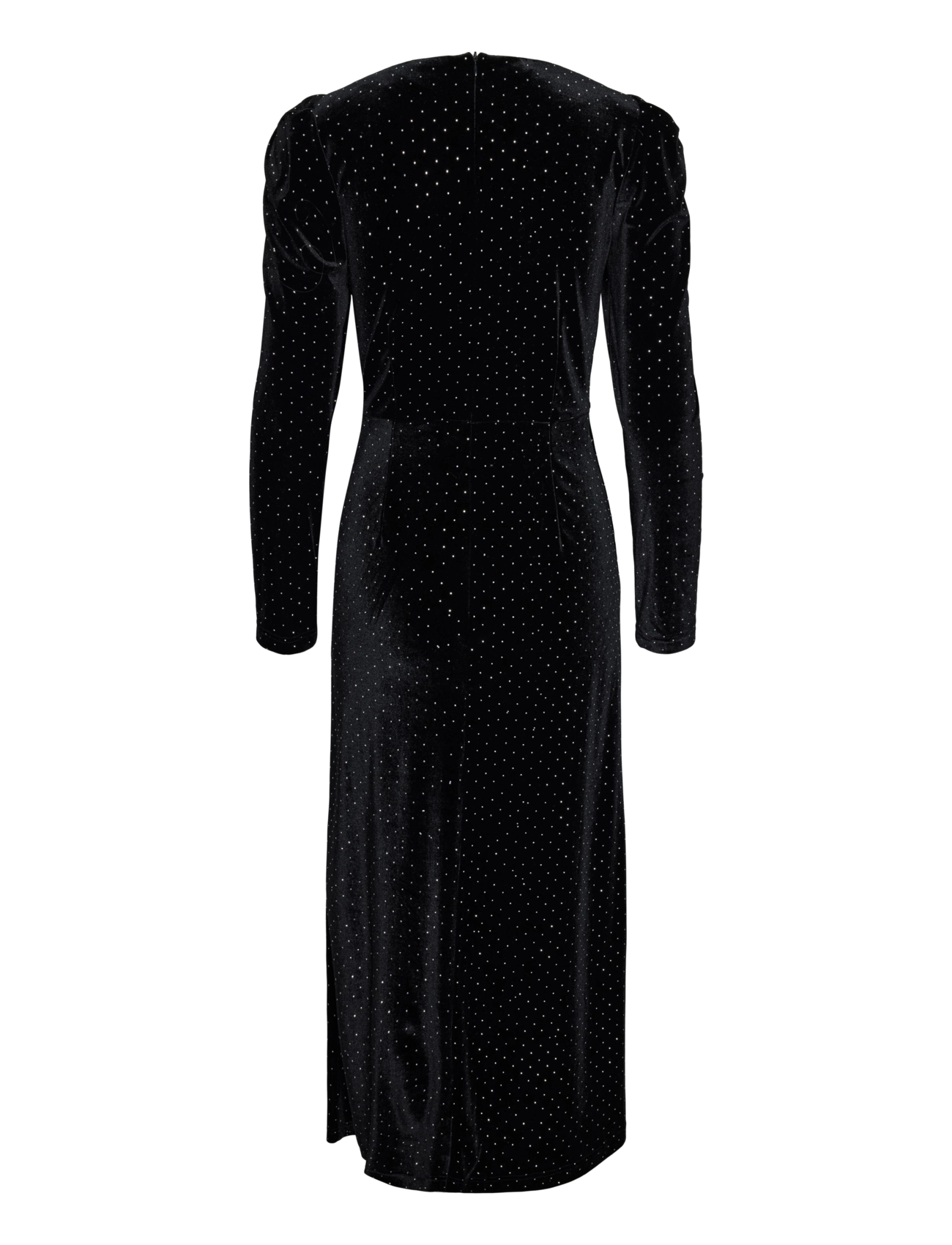 YAS - YASHELLA LS VELOUR MIDI DRESS - SHOW - party dresses - black - 2