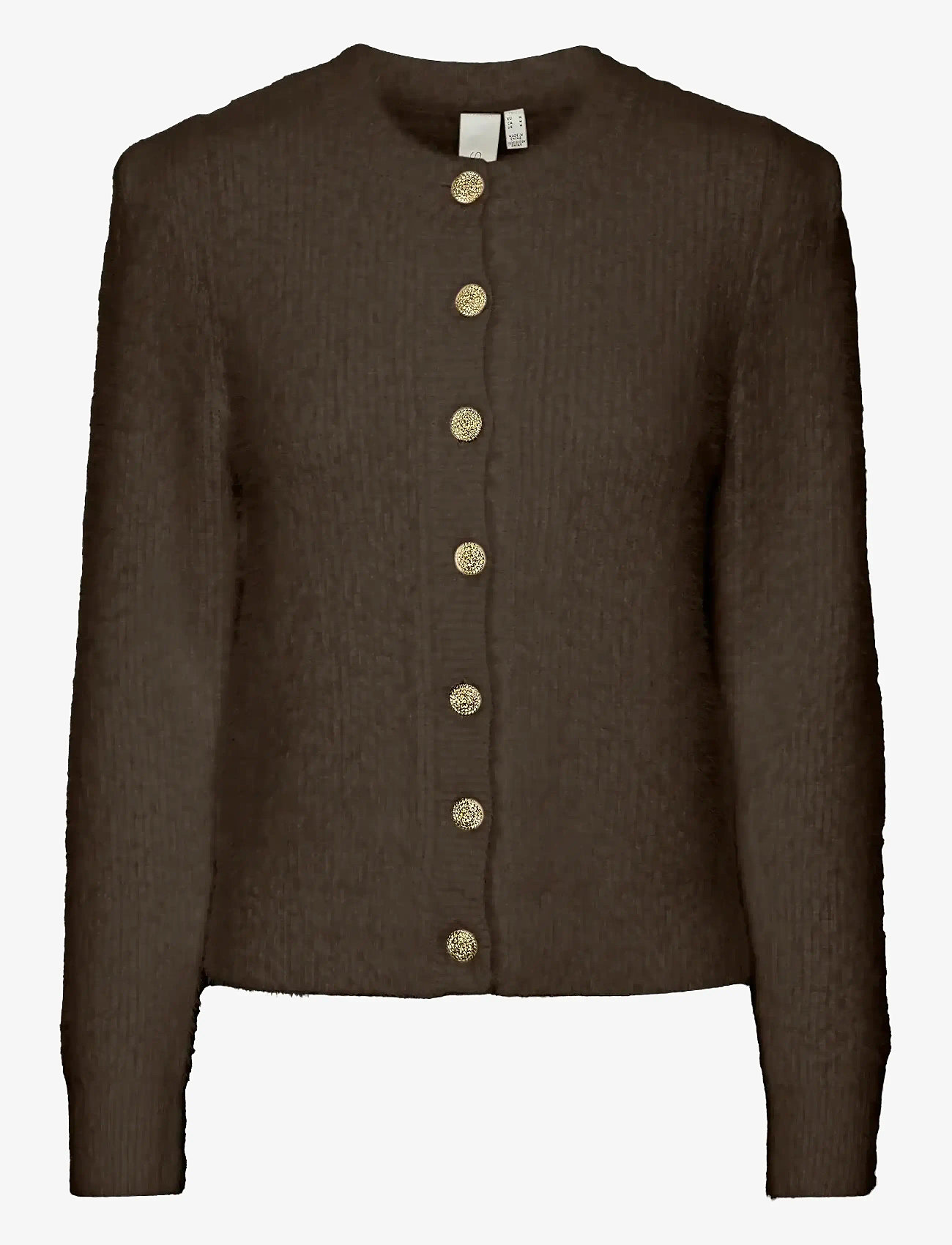 YAS - YASMEY LS KNIT CARDGIAN - cardigans - hot fudge - 0