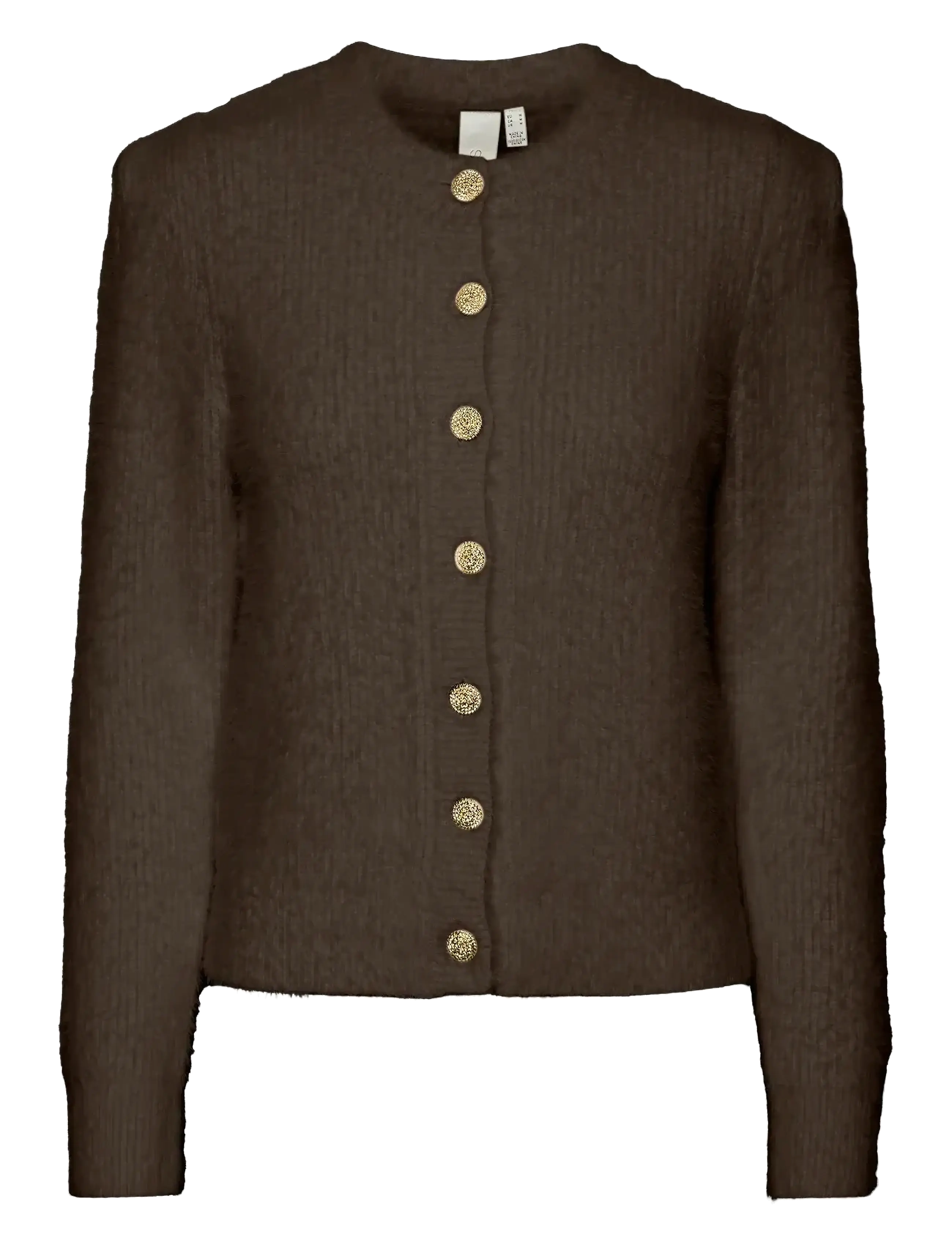 YAS YASMEY LS KNIT CARDGIAN - Klær - HOT FUDGE / brown