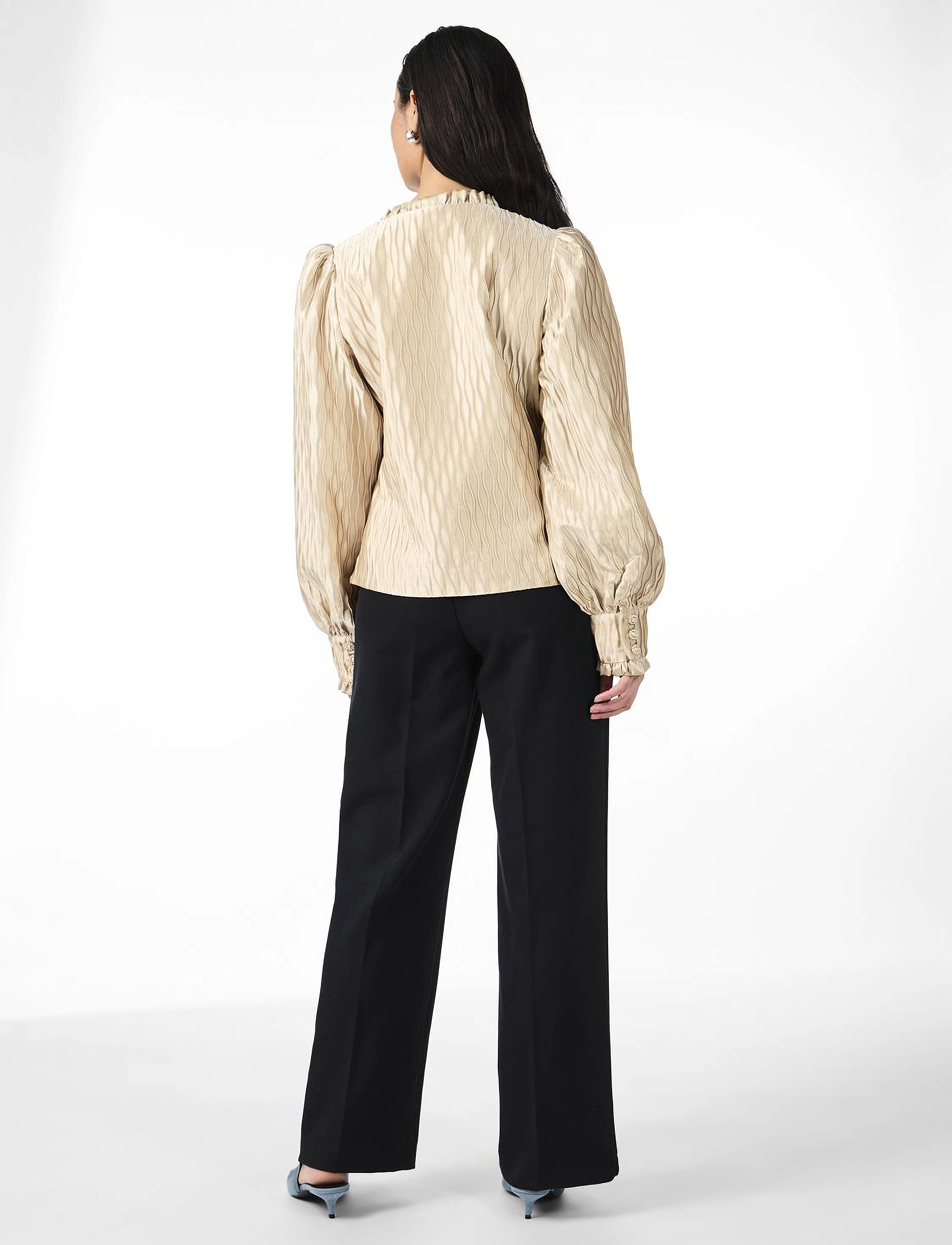 YAS - YASRIPPLE LS V-NECK SHIRT - D2D - sheer bliss - 3