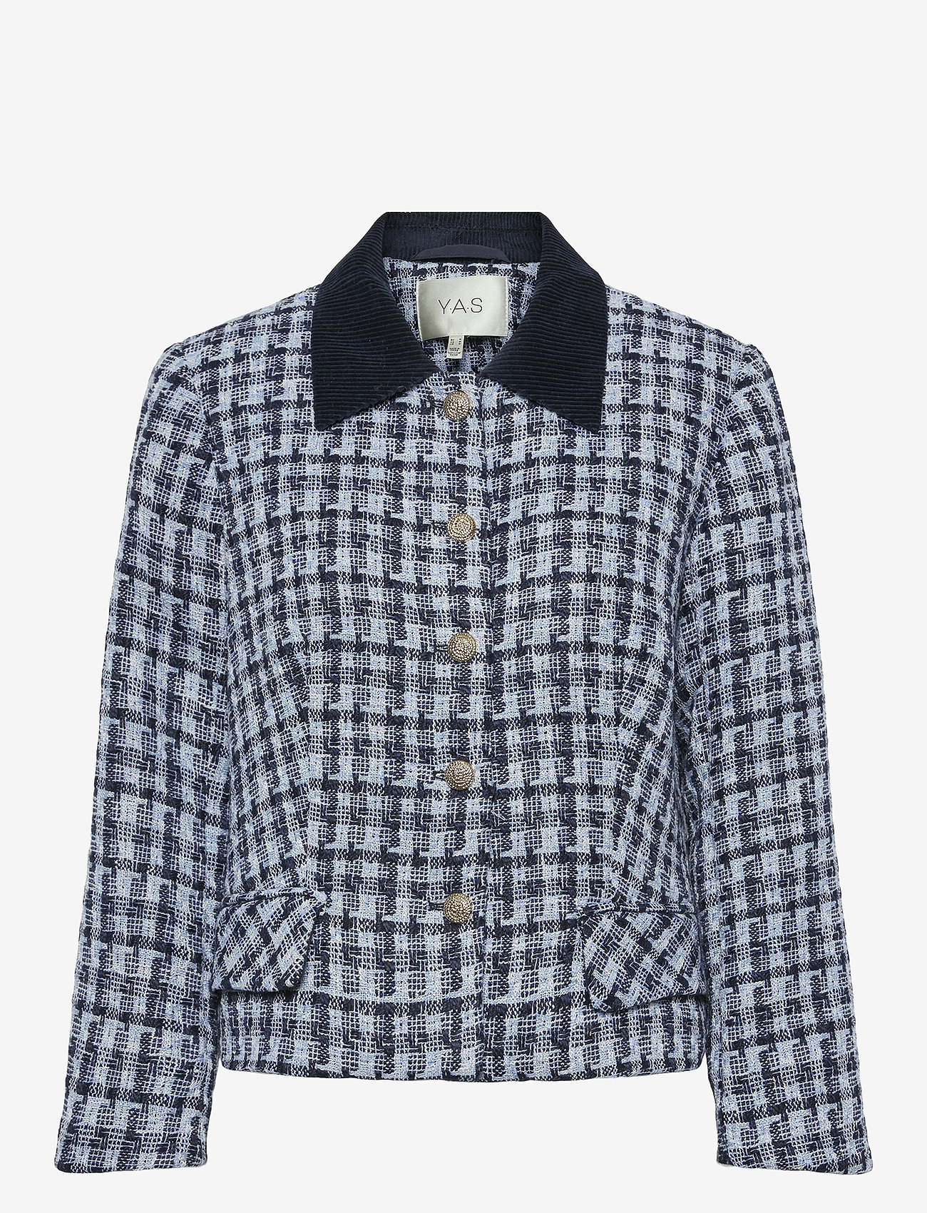 YAS - YASBUCANA LS SHORT JACKET - bouclé - navy blazer - 1
