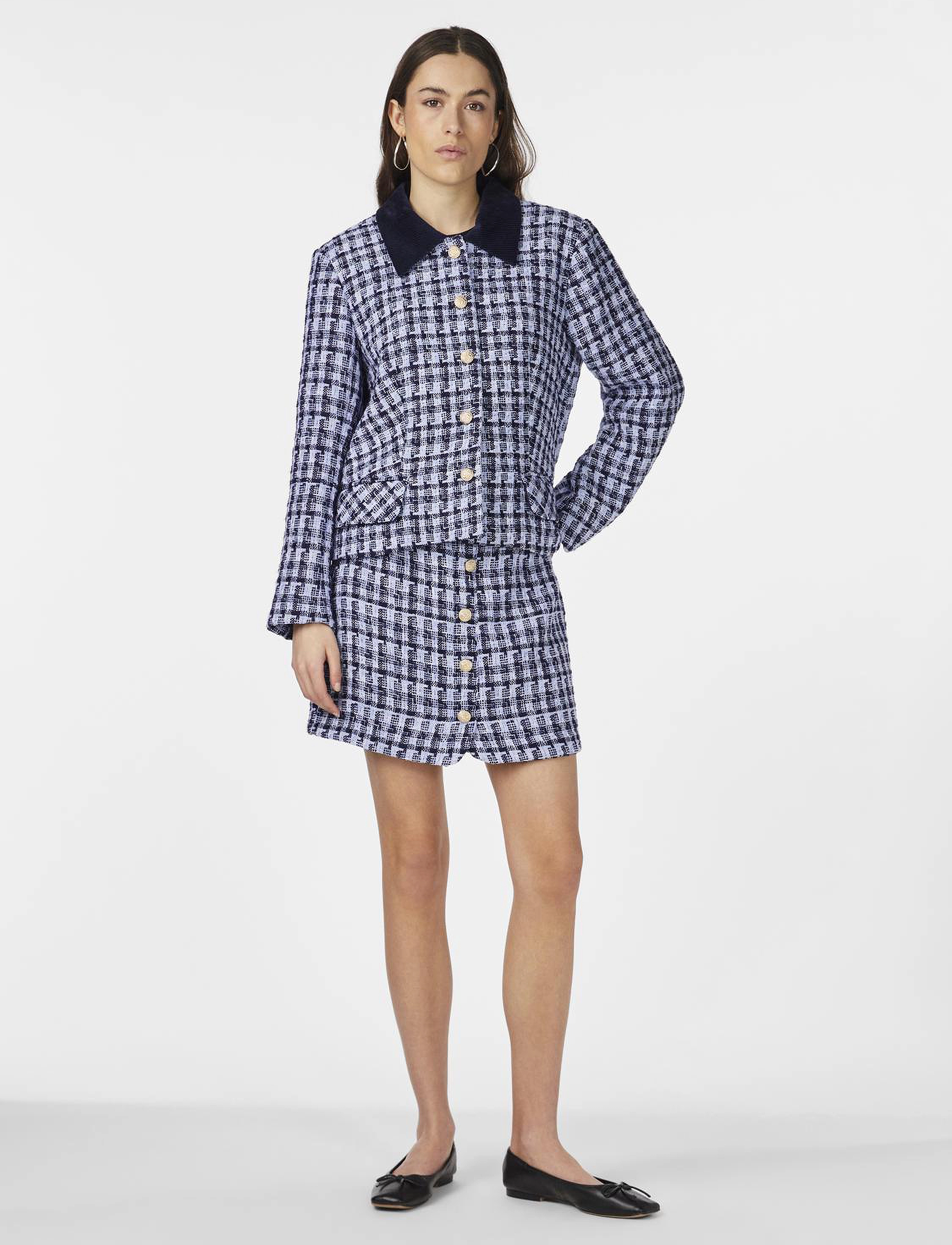 YAS - YASBUCANA LS SHORT JACKET - bouclé - navy blazer - 4