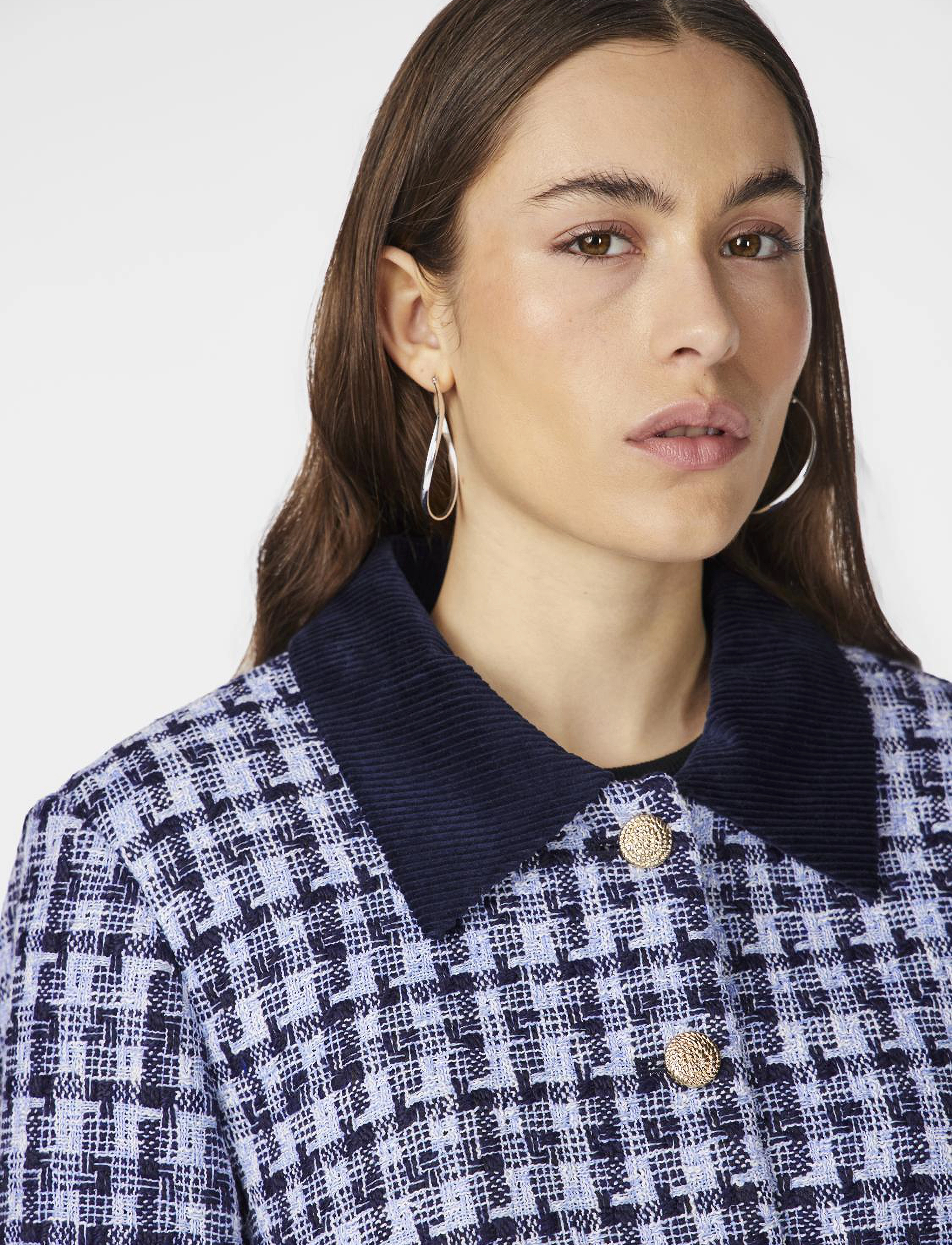 YAS - YASBUCANA LS SHORT JACKET - bouclé - navy blazer - 5