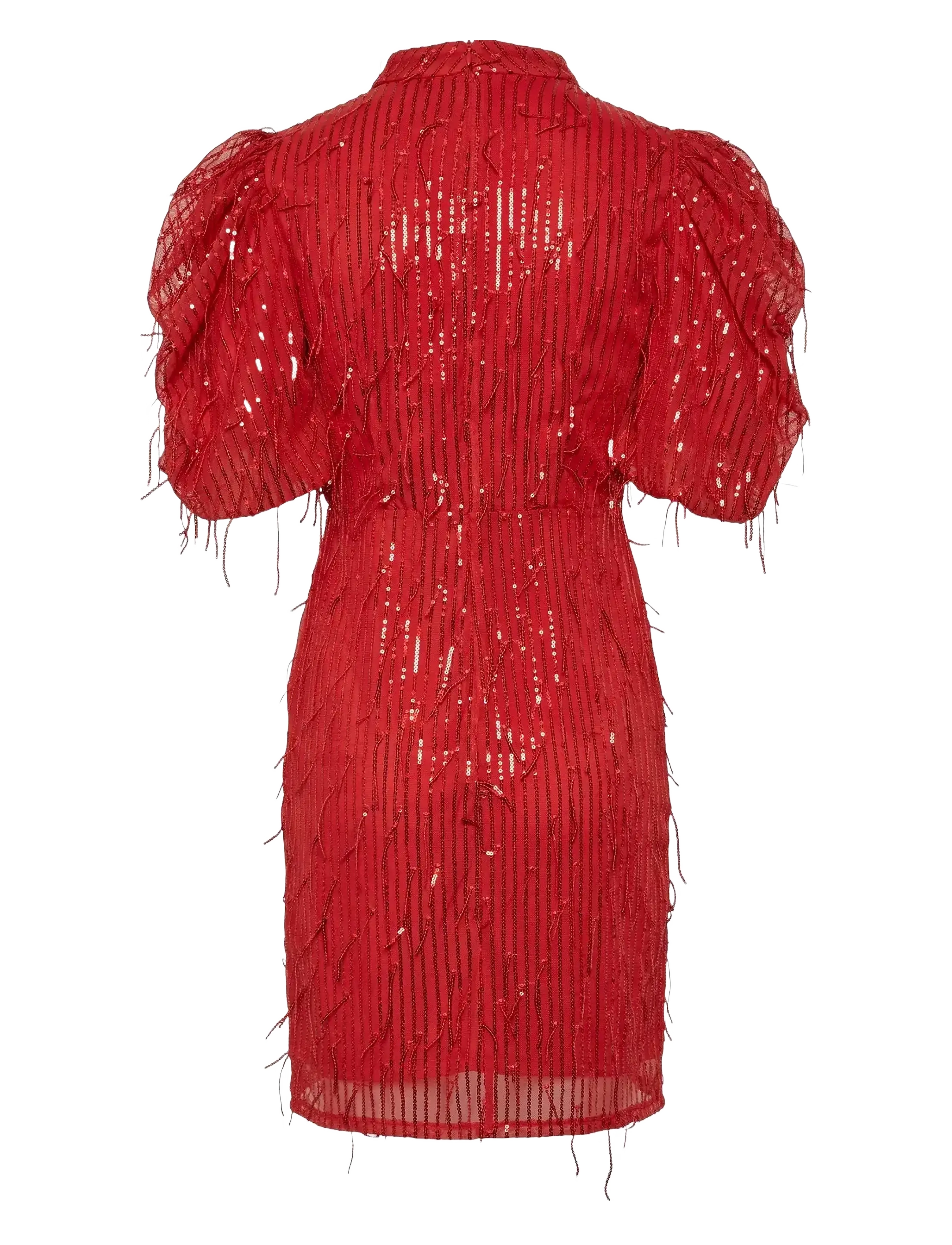 YAS - YASELZA 2/4 DRESS - SHOW - pailletkjoler - racing red - 1