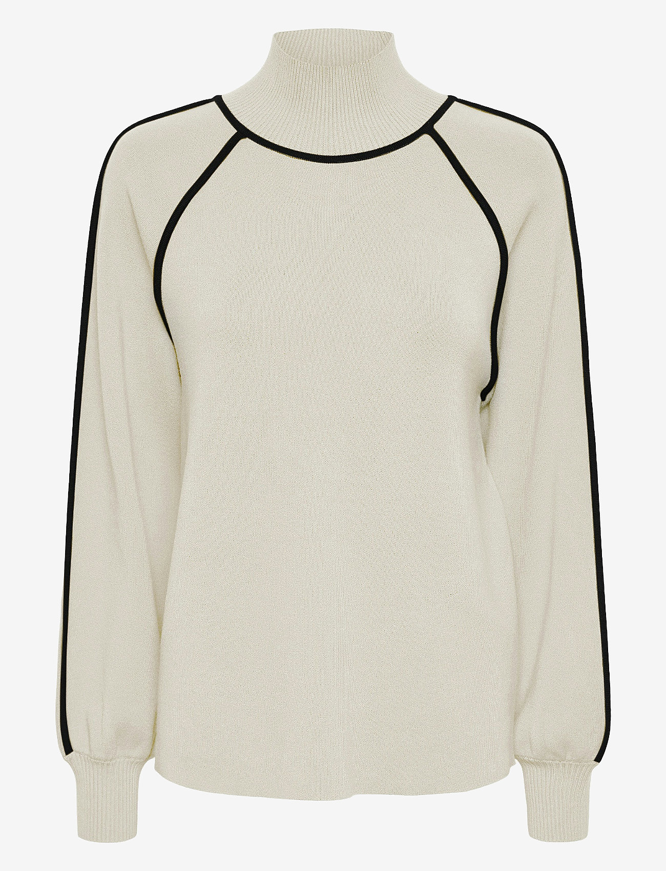 YAS - YASCORA HIGH NECK LS KNIT PULLOVER - birch - 1