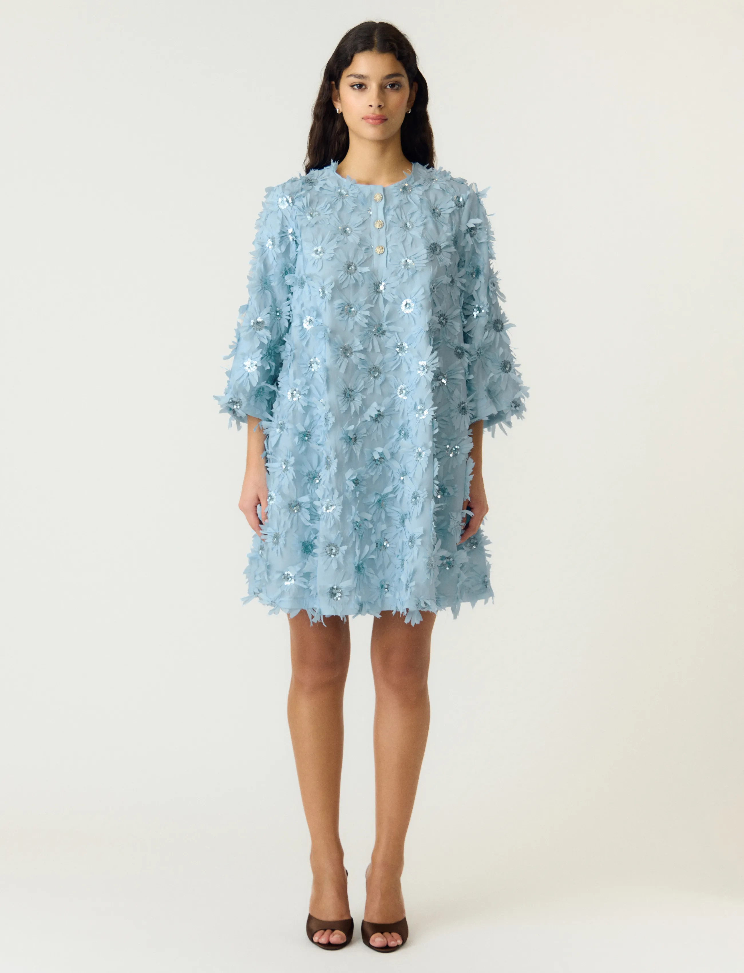 YAS abelone 3/4 Dress D2D, 34, Dresses, Blau - Party Frauen