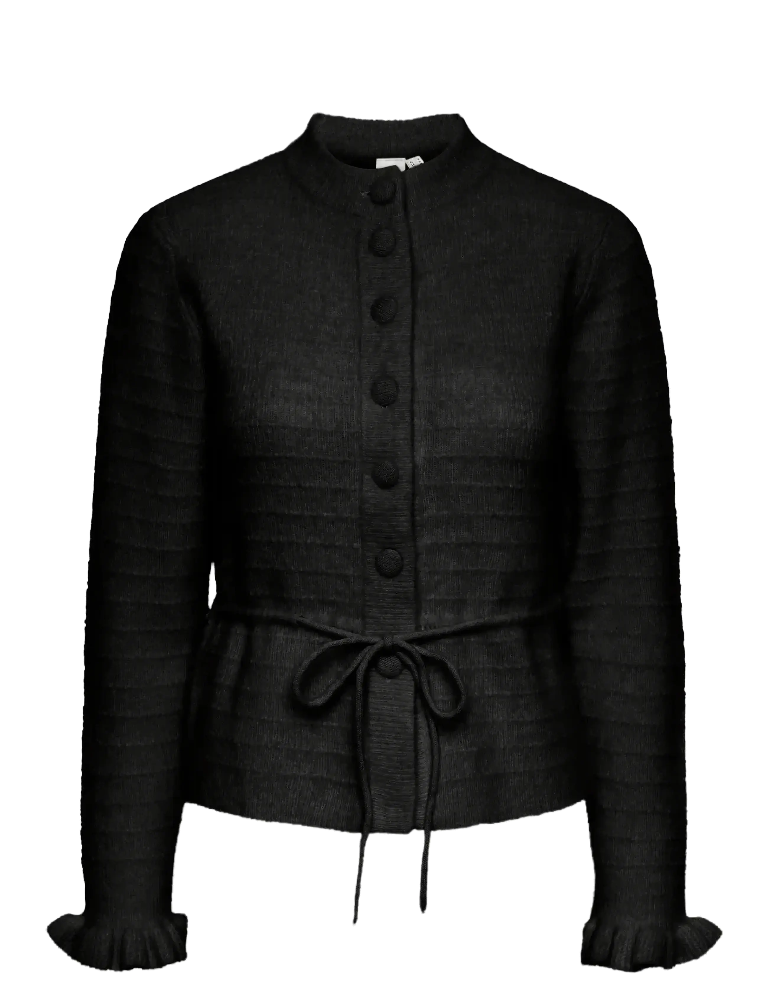 YASTHELLIS LS KNIT CARDIGAN S. - BLACK