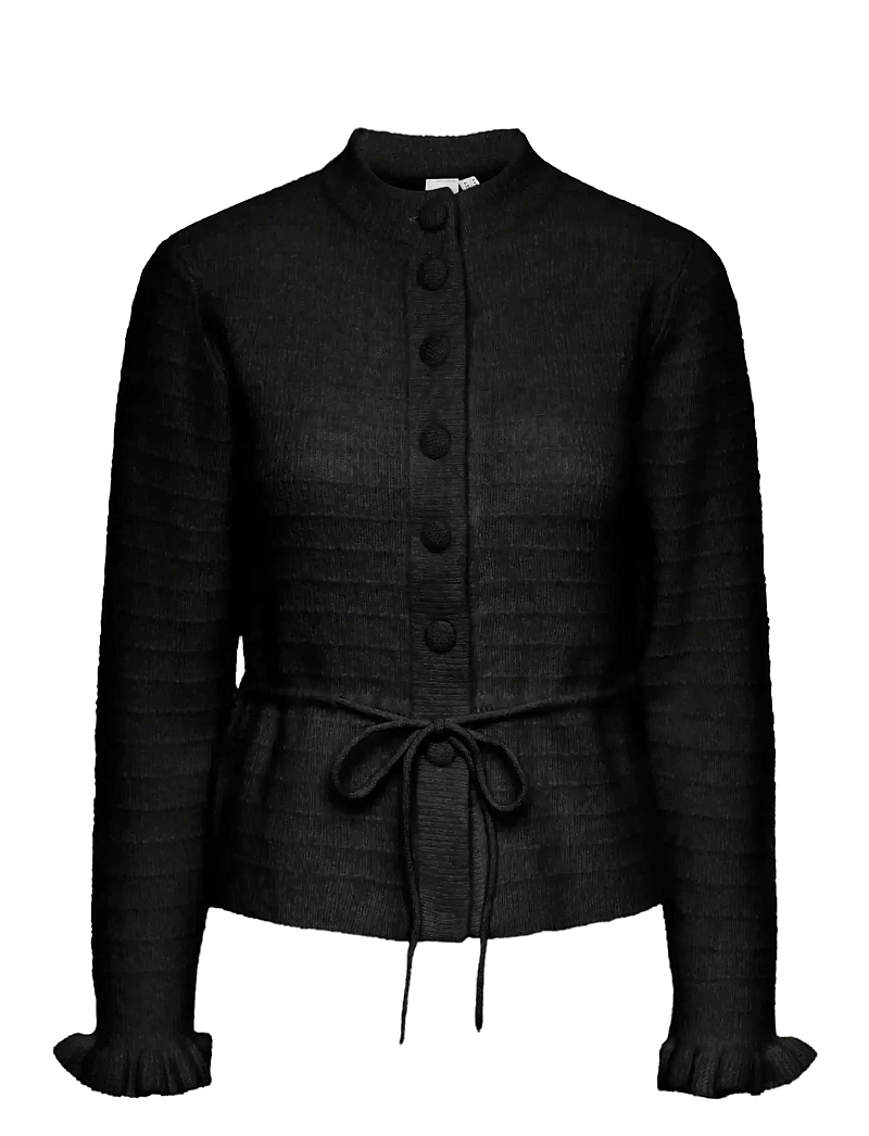 YAS - YASTHELLIS LS KNIT CARDIGAN S. - cardigans - black - 0