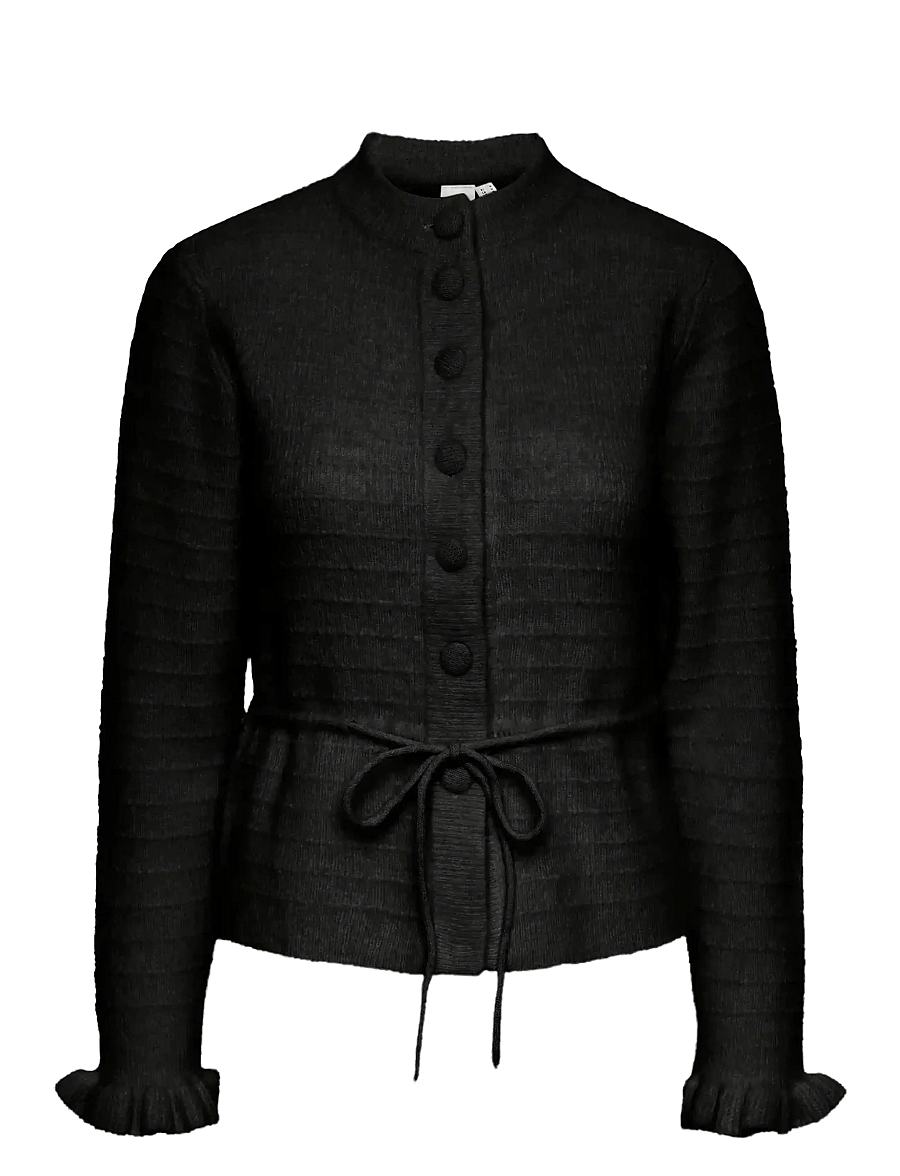 YAS - YASTHELLIS LS KNIT CARDIGAN S. - gebreide vesten - black - 0