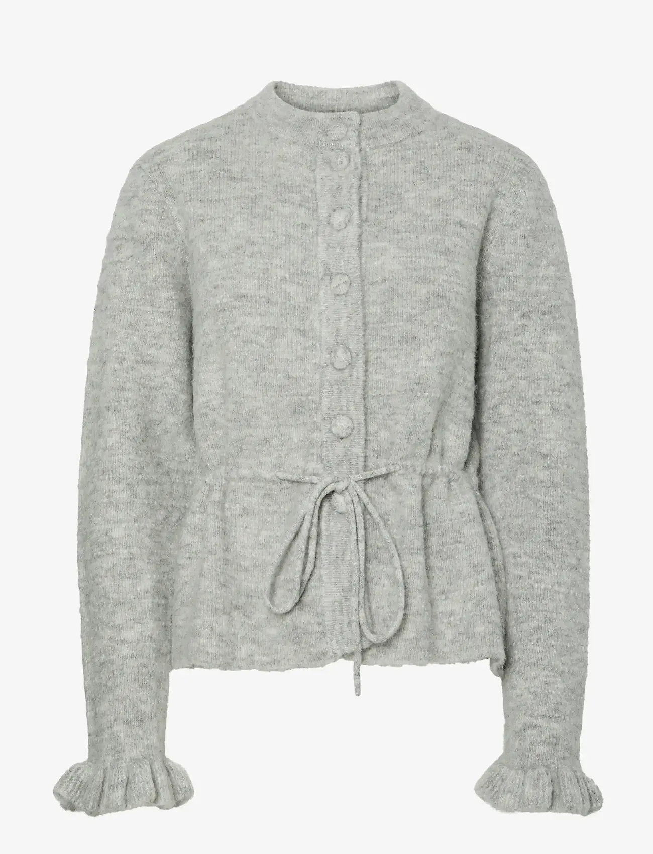 YAS - YASTHELLIS LS KNIT CARDIGAN S. - cardigans - light grey melange - 0