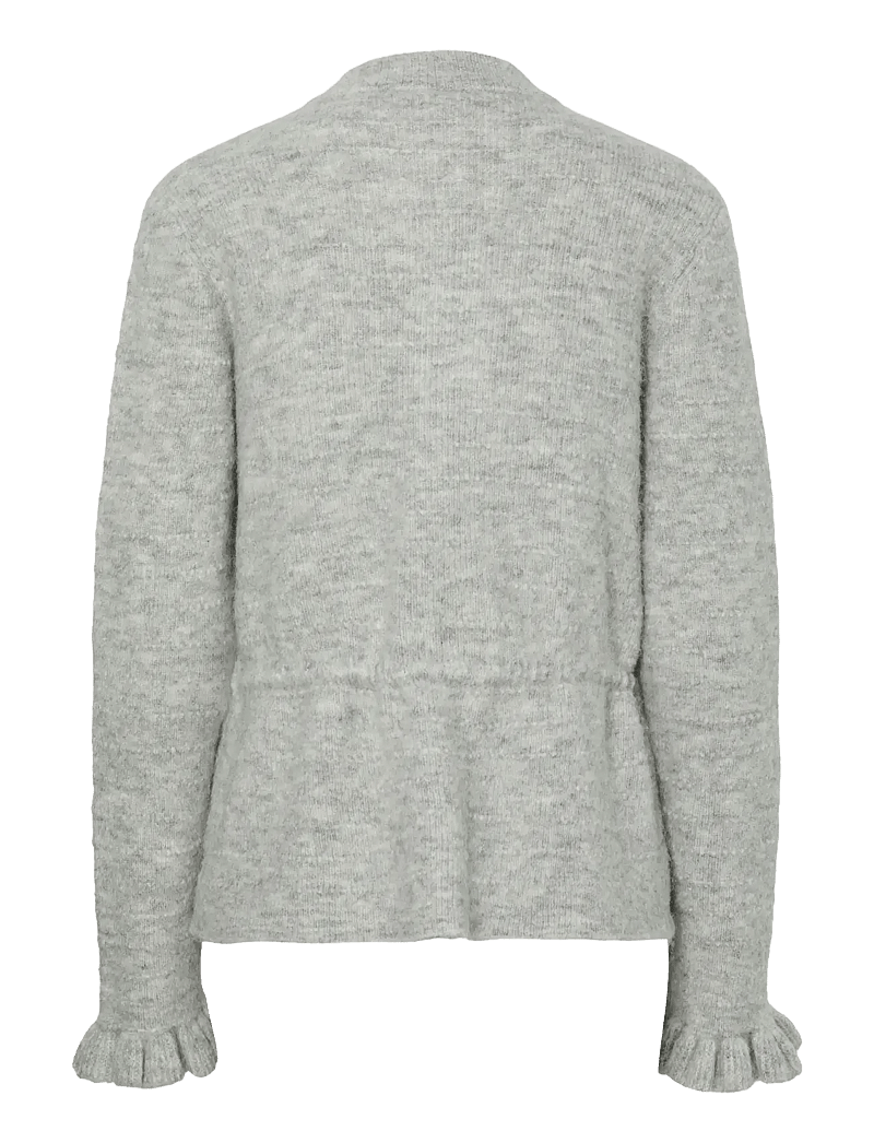 YAS - YASTHELLIS LS KNIT CARDIGAN S. - cardigans - light grey melange - 1