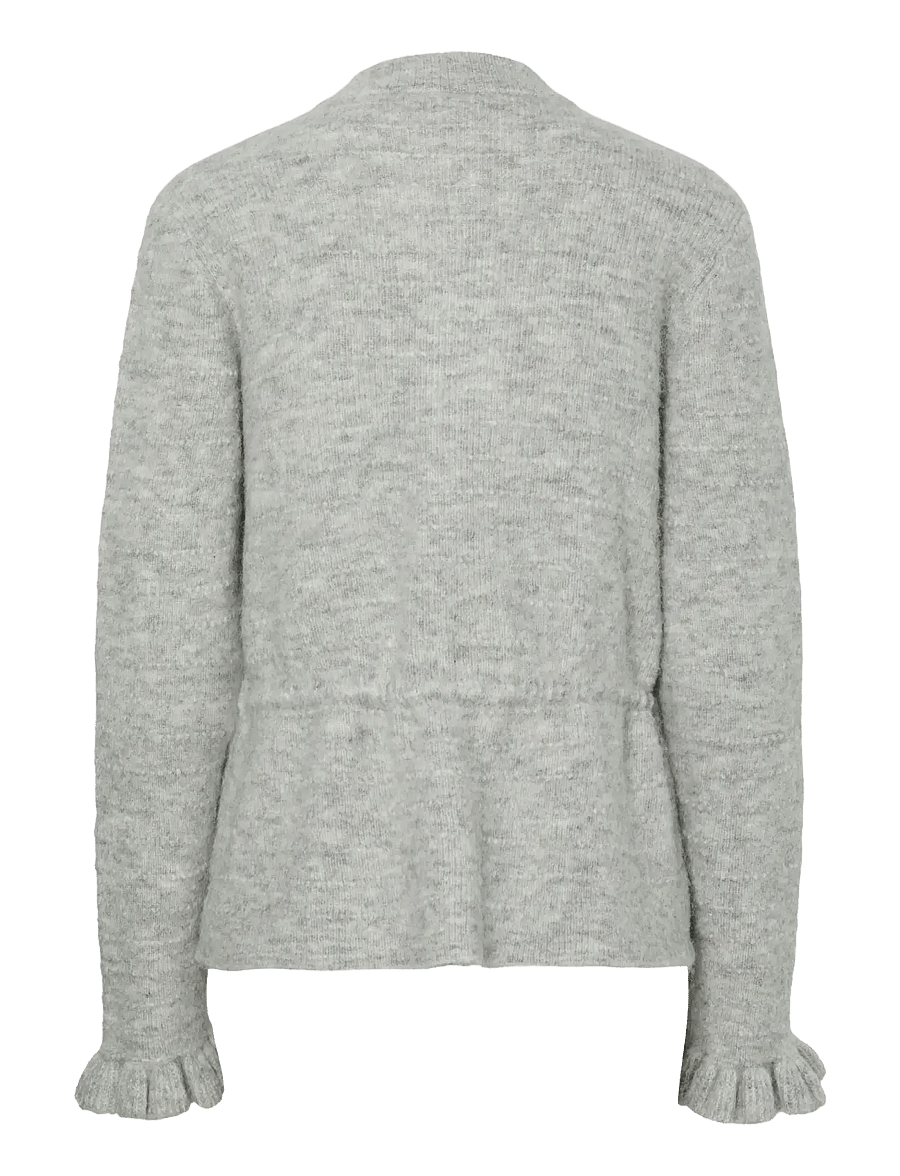 YAS - YASTHELLIS LS KNIT CARDIGAN S. - strickjacken - light grey melange - 1