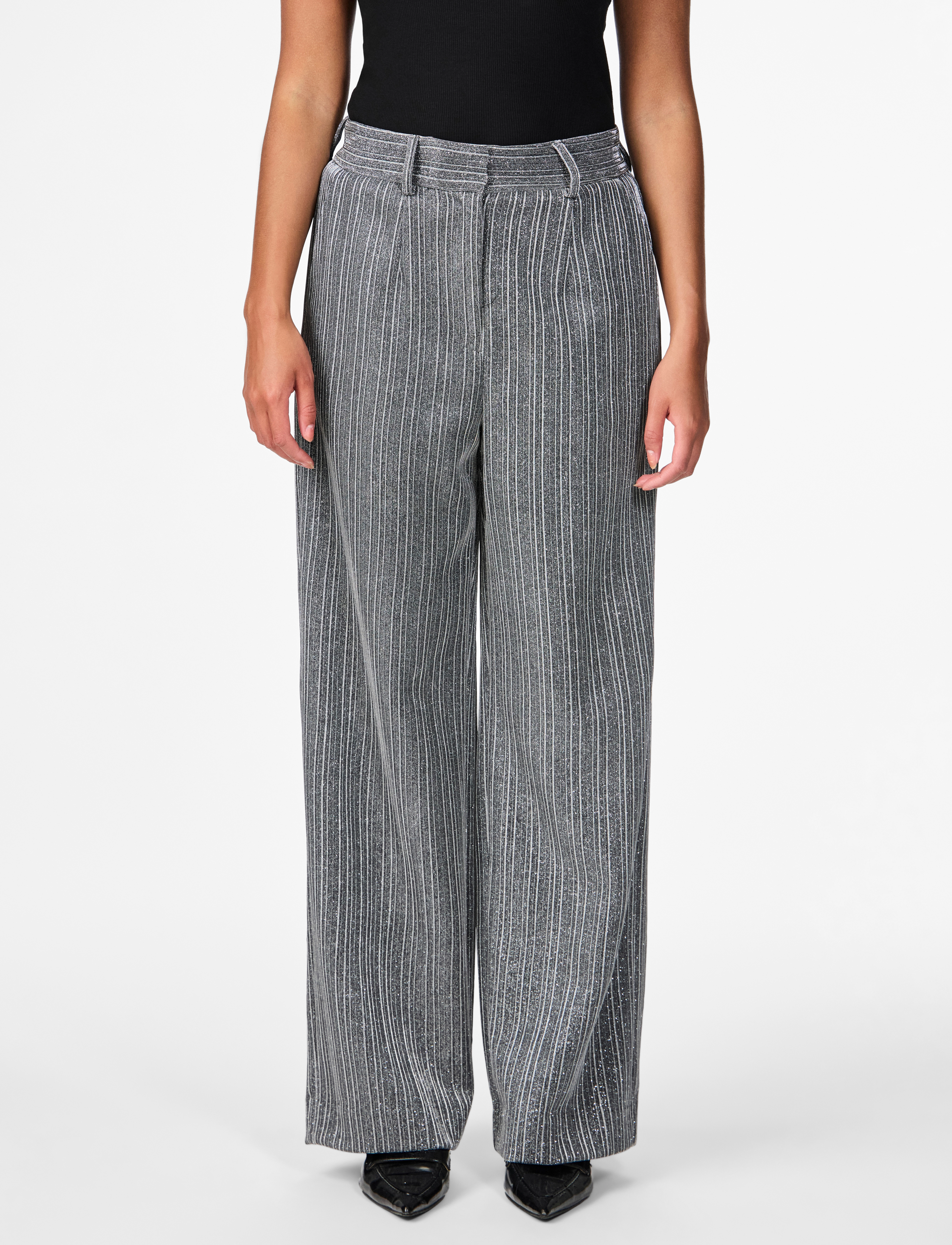 YAS YASKAMO HW PANT - SHOW - Bukser - BLACK / grey