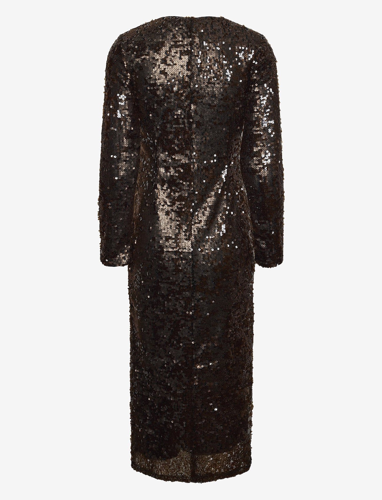 YAS - YASPIO LS SEQUIN LONG DRESS - SHOW - pailletkjoler - decadent chocolate - 2
