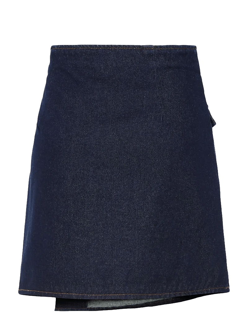 YAS - YASLISANA HMW SHORT DENIM SKIRT S. NOOS - omlottkjolar - dark blue denim - 2