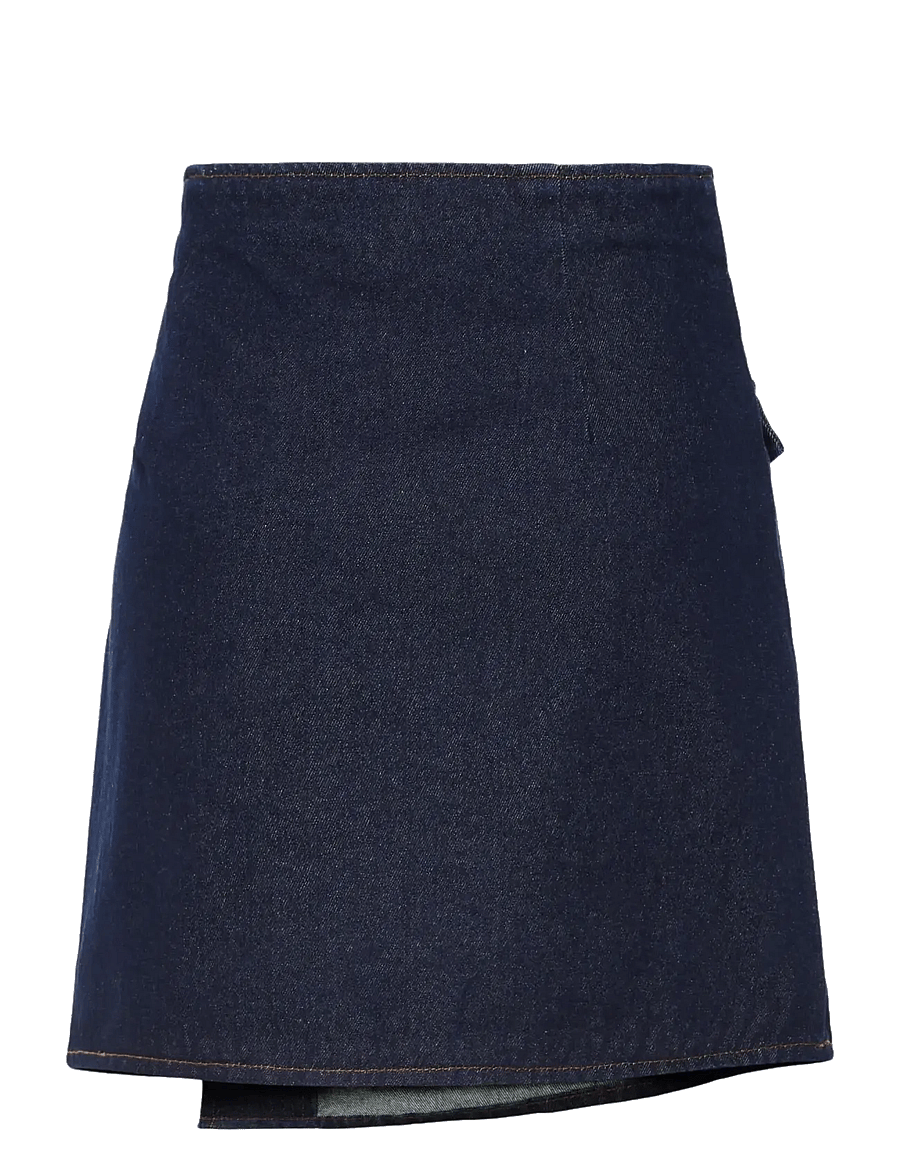 YAS - YASLISANA HMW SHORT DENIM SKIRT S. NOOS - wickelröcke - dark blue denim - 2