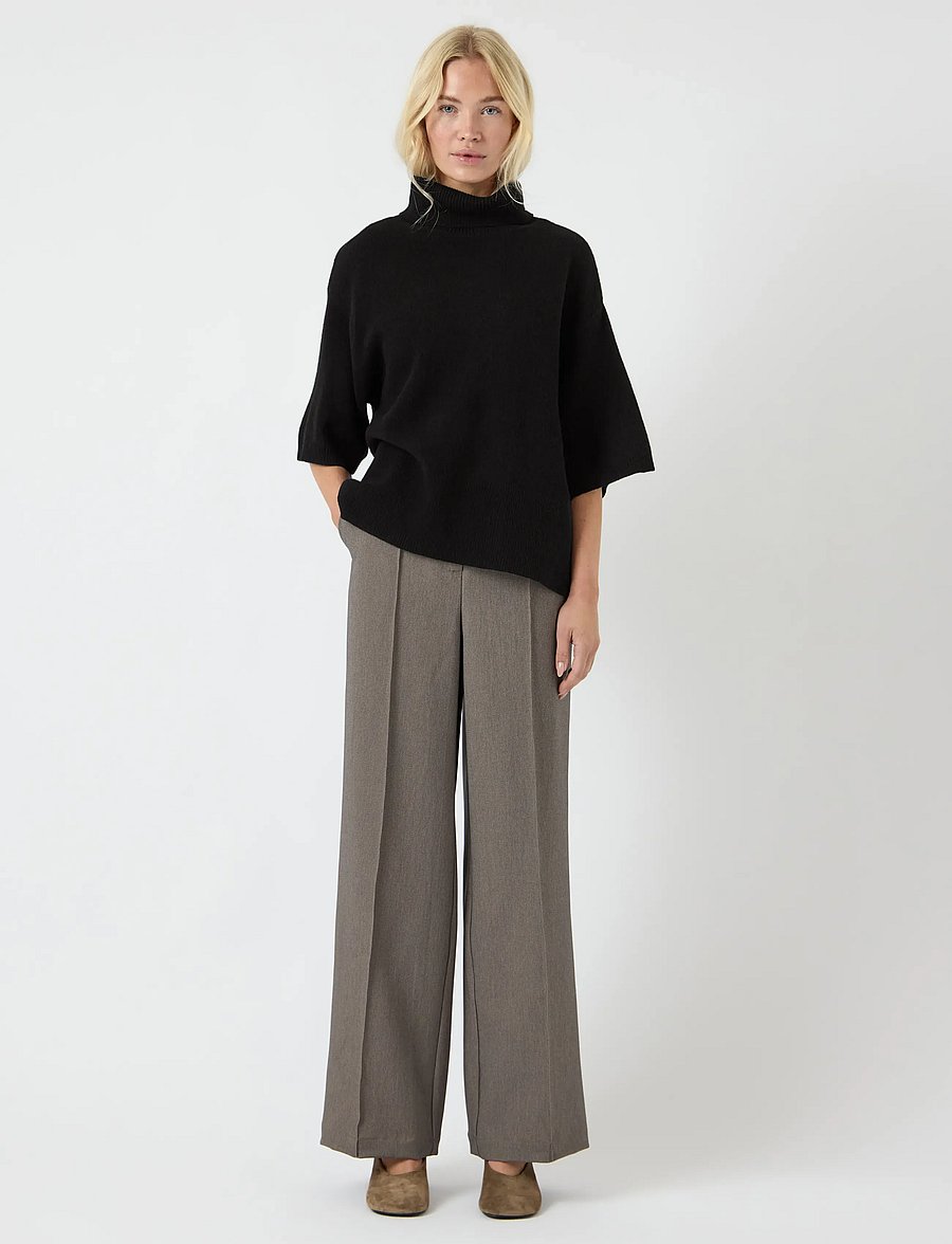 YAS - YASEMILA 2/4 WOOL KNIT PULLOVER S. NOOS - pullover - black - 0