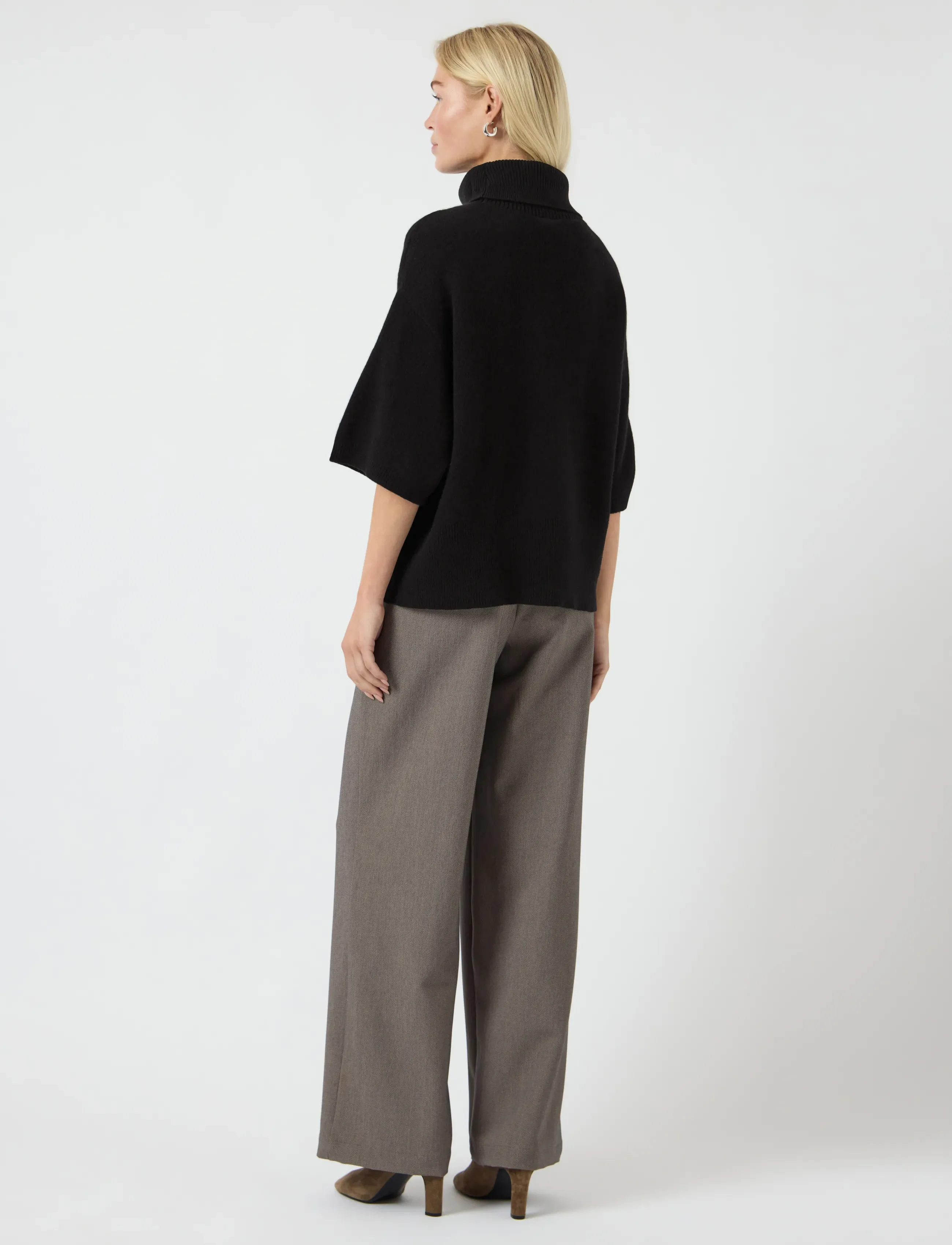 YAS - YASEMILA 2/4 WOOL KNIT PULLOVER S. NOOS - pullover - black - 3