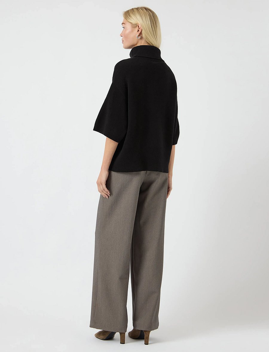 YAS - YASEMILA 2/4 WOOL KNIT PULLOVER S. NOOS - pullover - black - 3