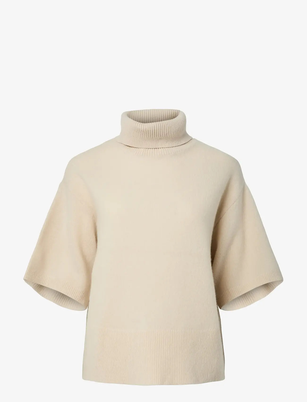 YAS - YASEMILA 2/4 WOOL KNIT PULLOVER S. NOOS - striktrøjer - sandshell - 1