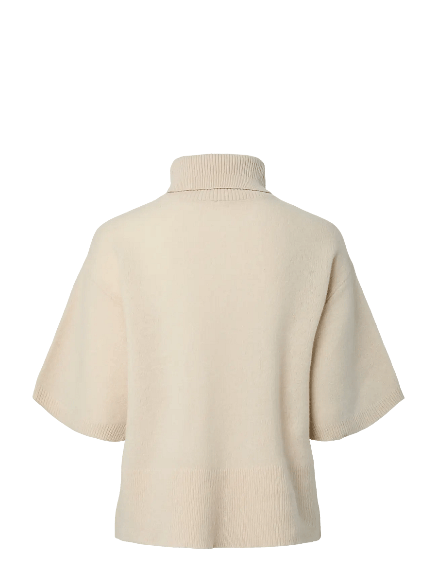 YAS - YASEMILA 2/4 WOOL KNIT PULLOVER S. NOOS - džemperi - sandshell - 2