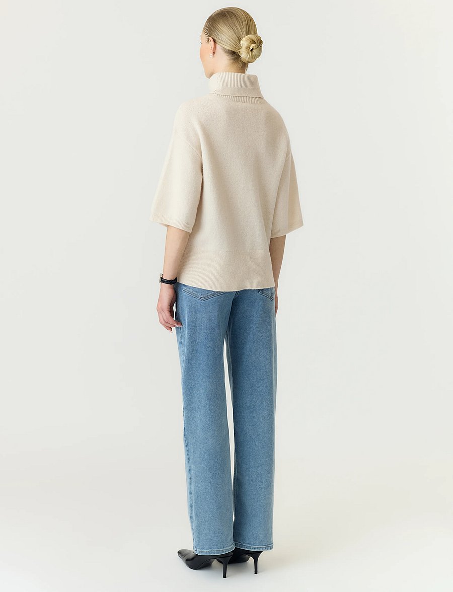 YAS - YASEMILA 2/4 WOOL KNIT PULLOVER S. NOOS - pullover - sandshell - 3