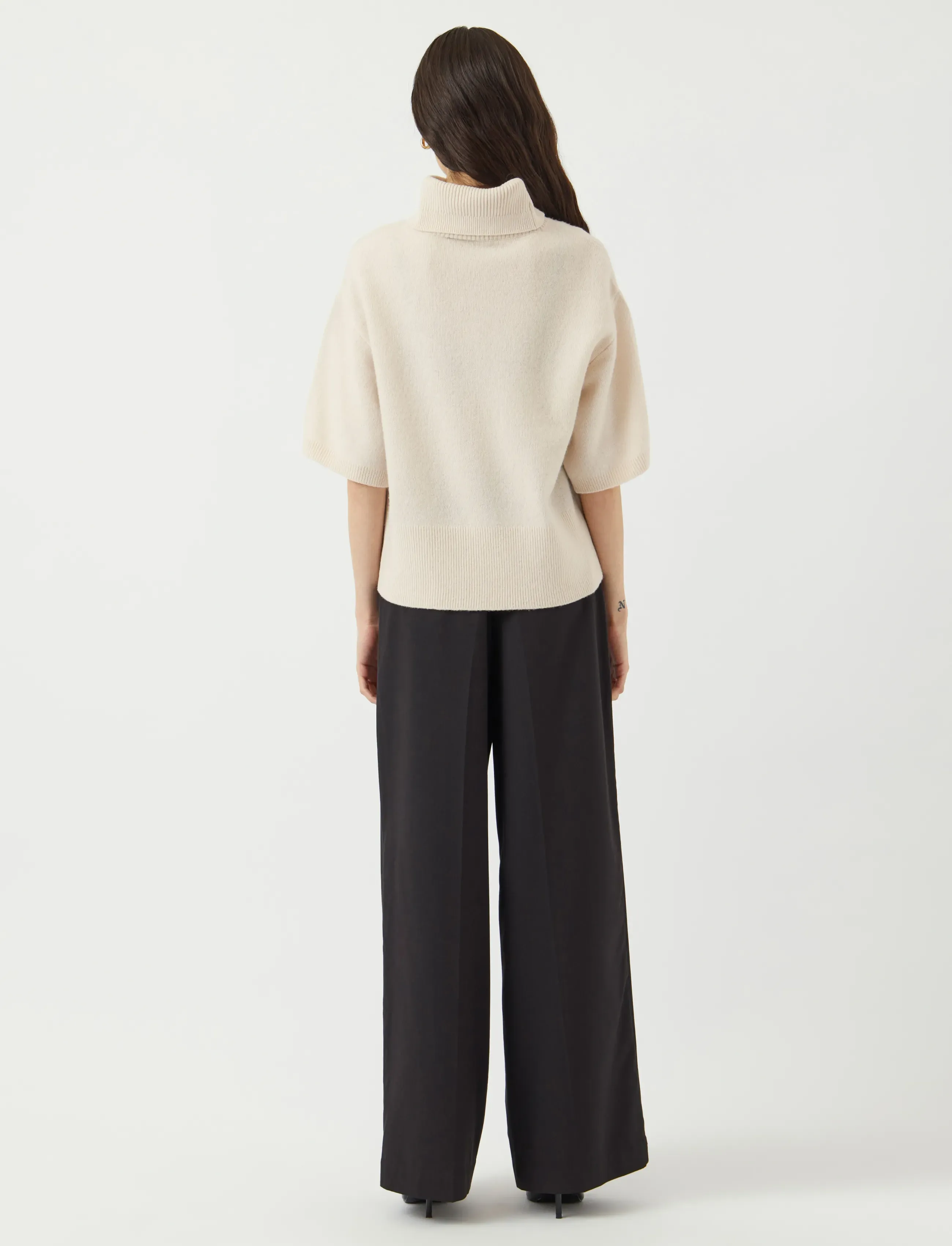 YAS - YASEMILA 2/4 WOOL KNIT PULLOVER S. NOOS - džemperi - sandshell - 3