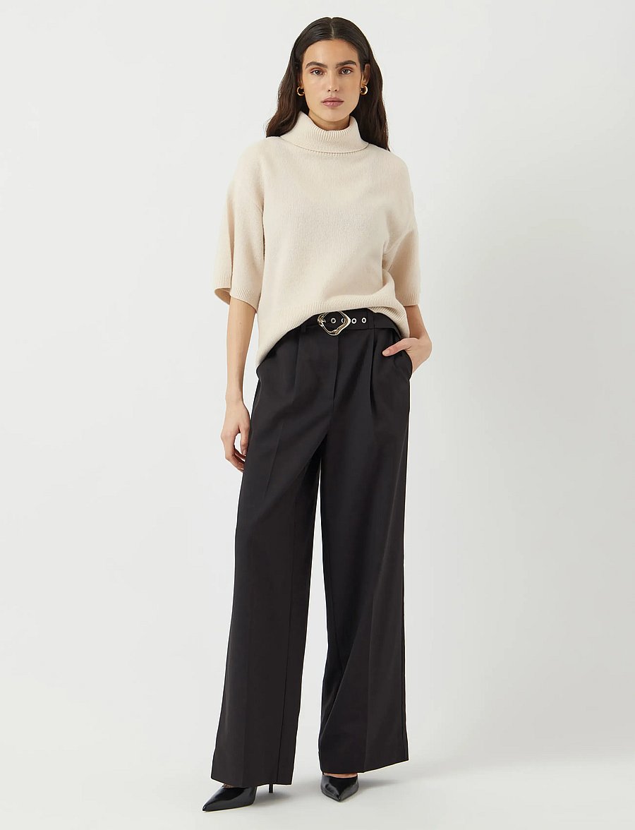 YAS - YASEMILA 2/4 WOOL KNIT PULLOVER S. NOOS - džemperi - sandshell - 4