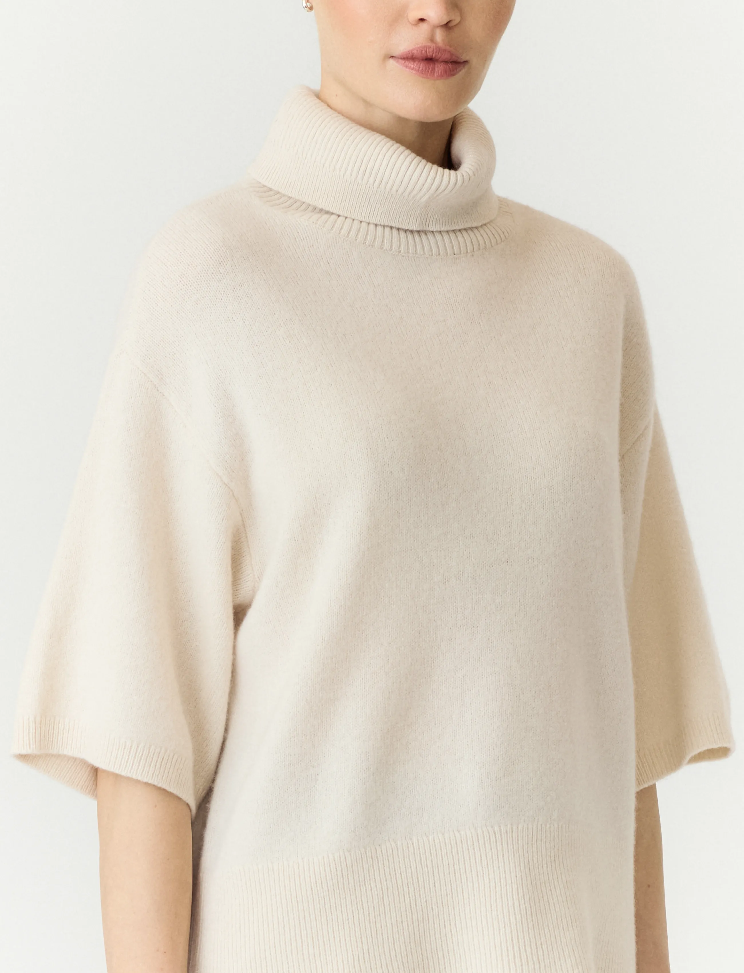 YAS - YASEMILA 2/4 WOOL KNIT PULLOVER S. NOOS - pullover - sandshell - 5