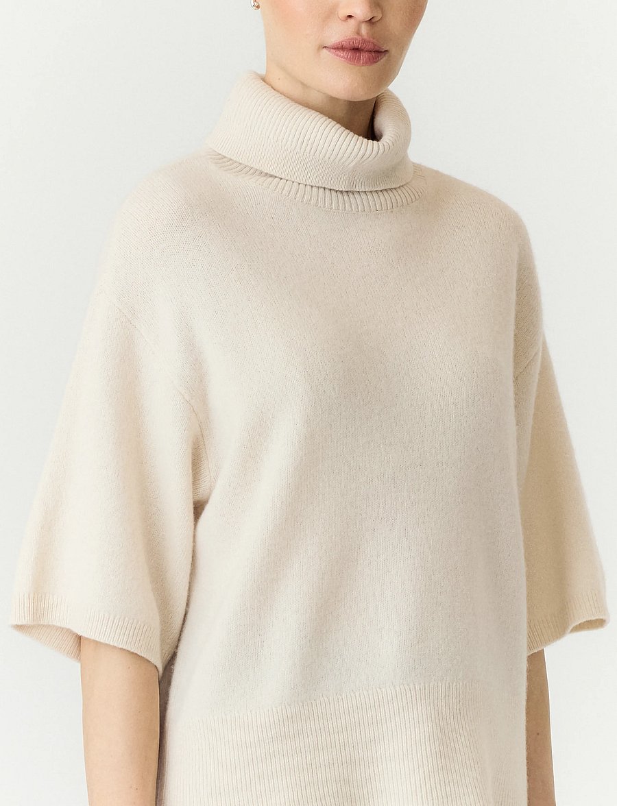 YAS - YASEMILA 2/4 WOOL KNIT PULLOVER S. NOOS - pullover - sandshell - 5