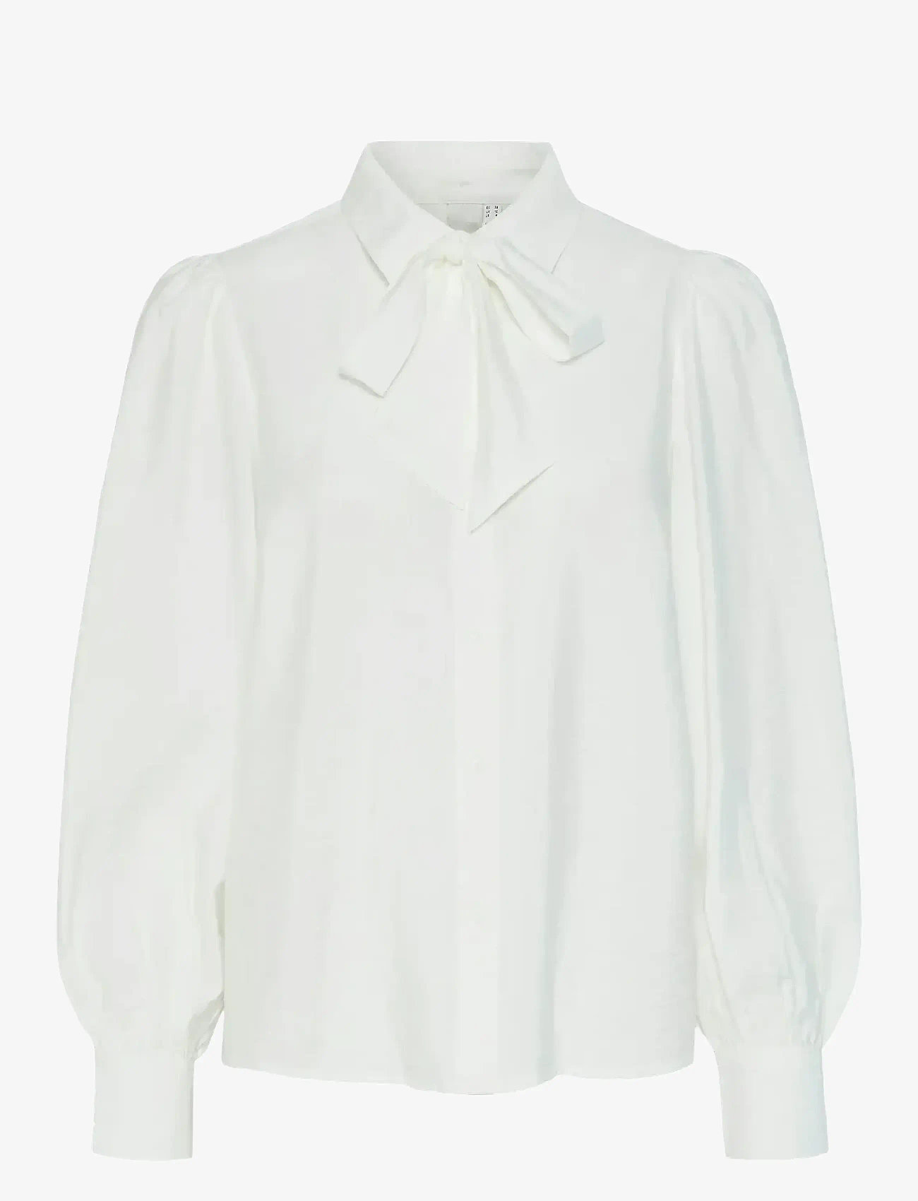 YAS - YASPIL LS BOW SHIRT S. NOOS - langärmlige hemden - star white - 0
