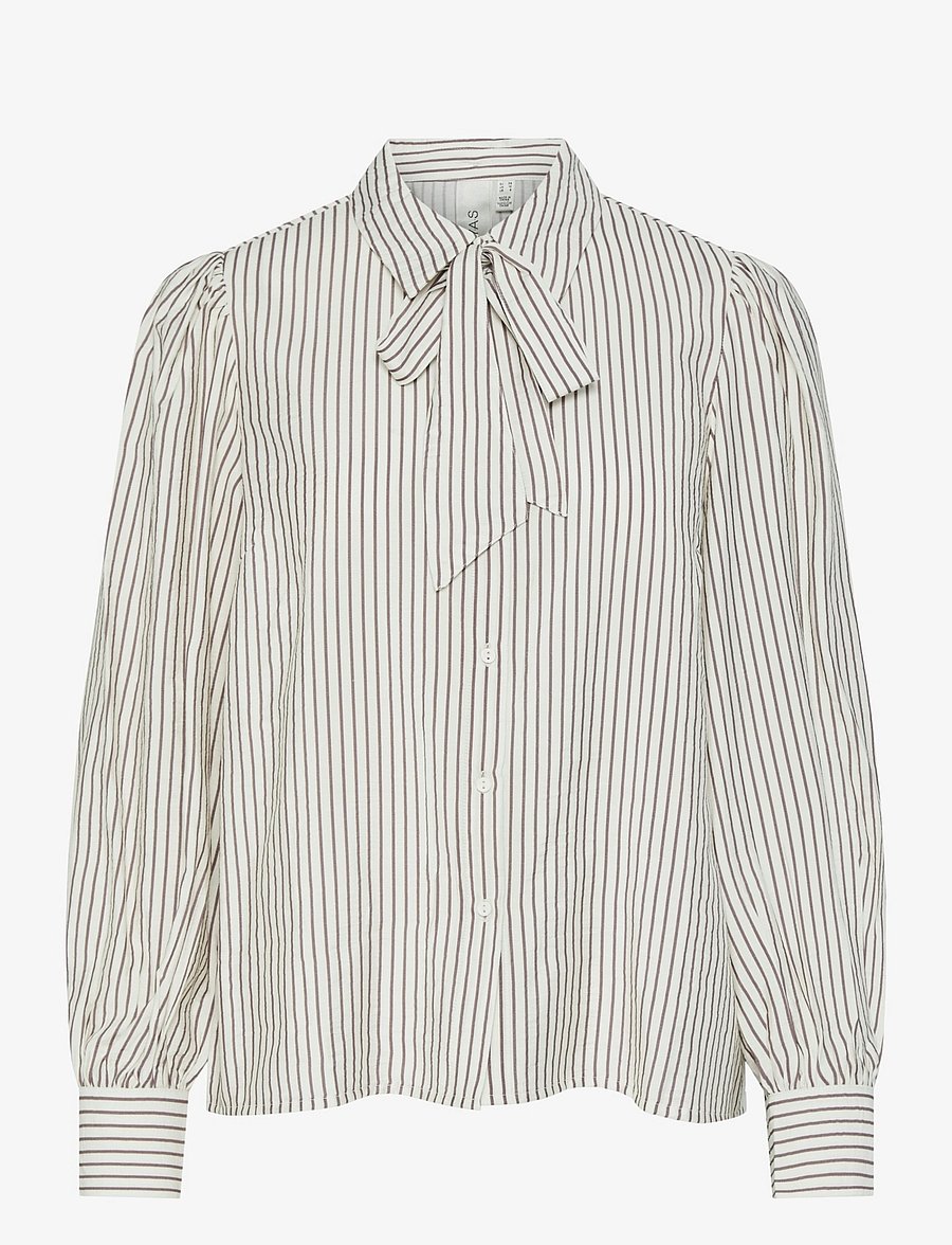 YAS - YASPIL LS BOW SHIRT S. NOOS - star white - 1