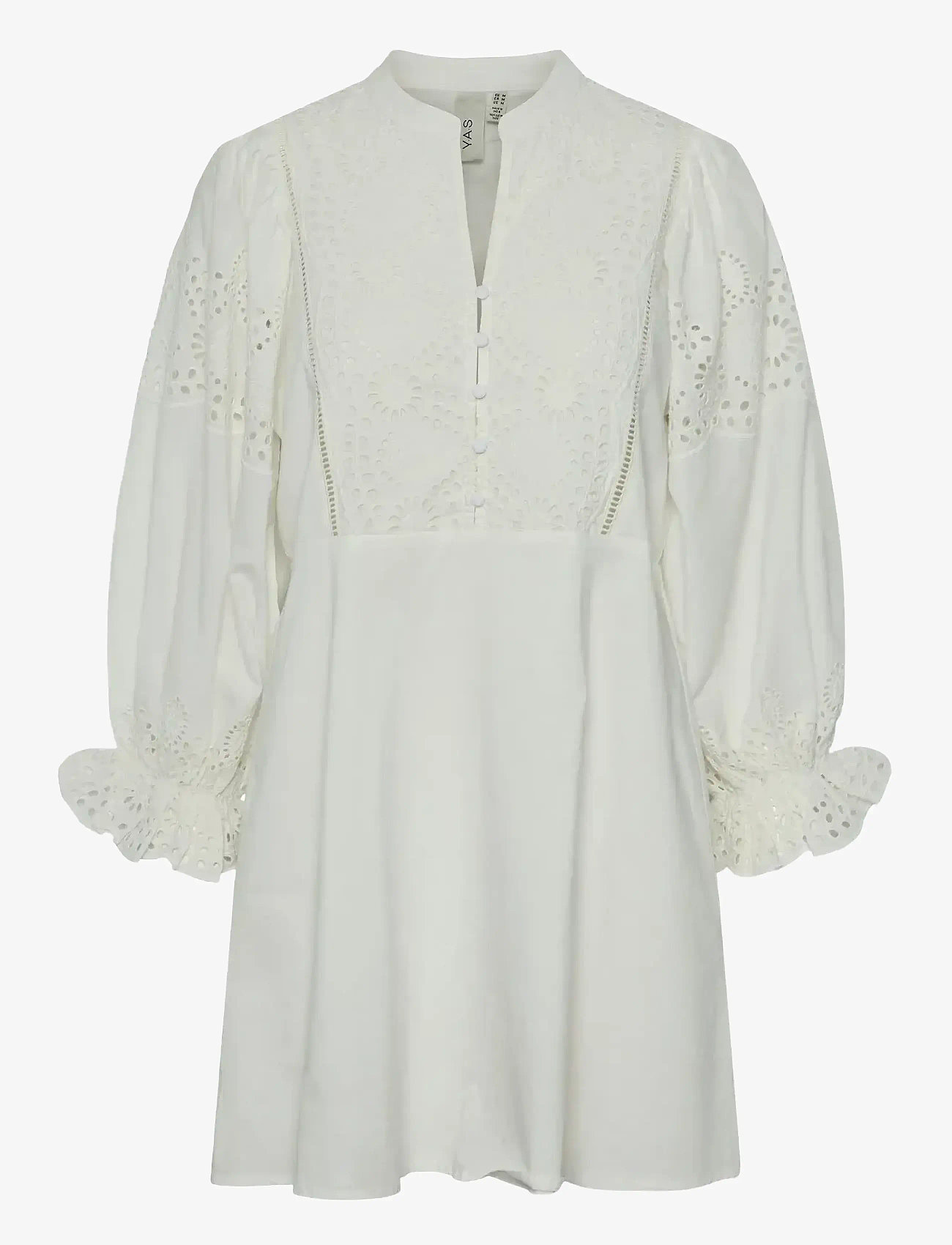 YAS - YASPIO LS DRESS S. - short dresses - star white - 0