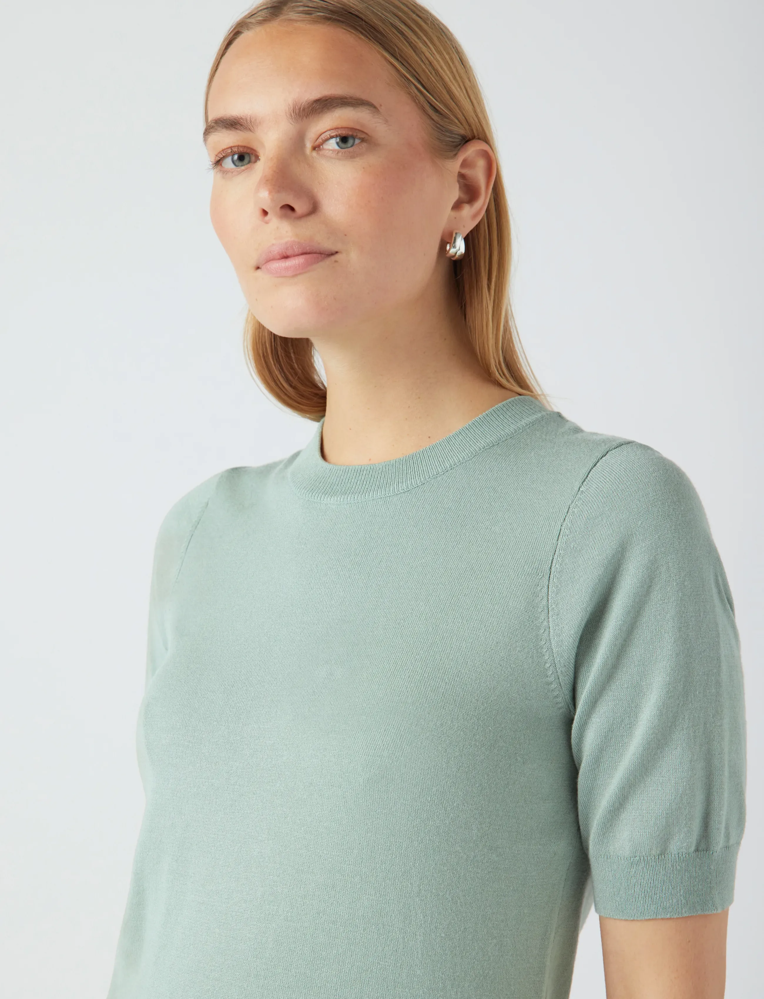 YAS - YASLENA SS KNIT PULLOVER S. NOOS - laveste priser - iceberg green - 5