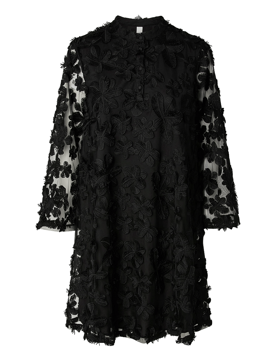 YAS - YASKARLY 7/8 SHORT DRESS NOOS - cocktailklänningar - black - 1