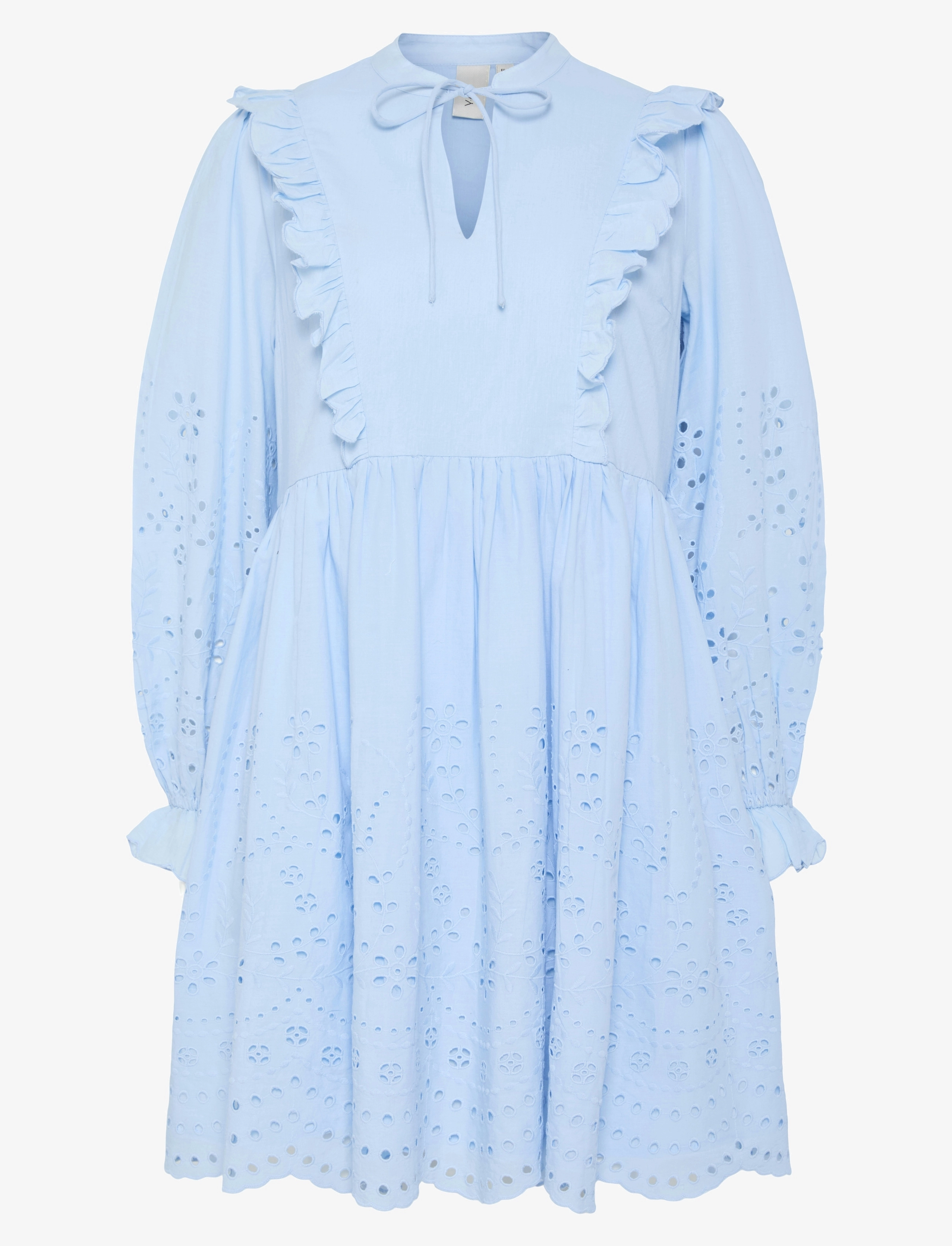 YAS Yasluma Ls Dress S. Noos, 40, Blue, Kjoler > Kort Kjole, Dame