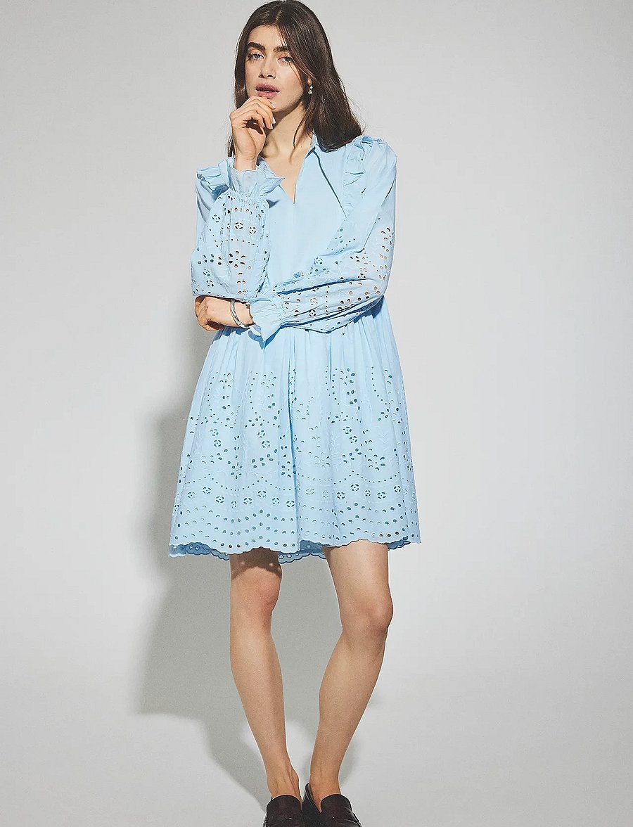 YAS - YASLUMA LS DRESS S. NOOS - konfirmationstøj - clear sky - 3