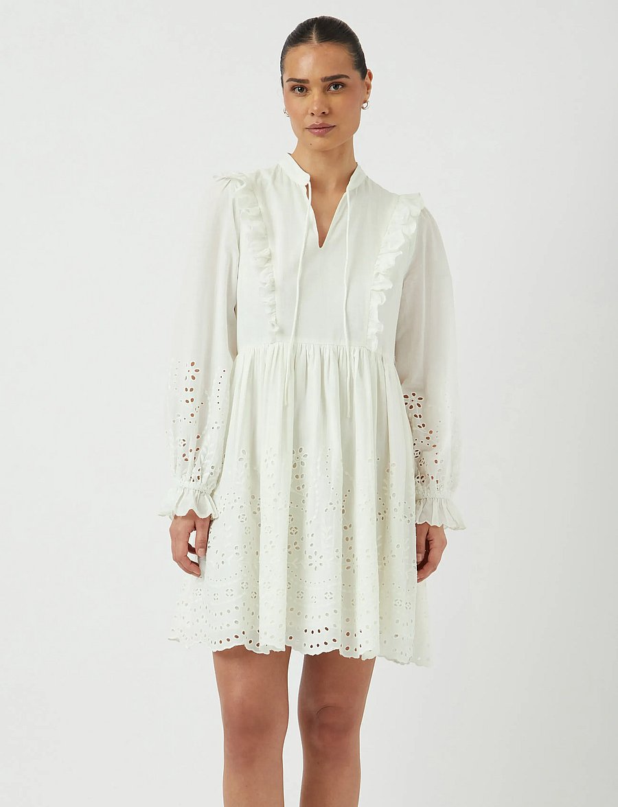 YAS - YASLUMA LS DRESS S. NOOS - confirmation - star white - 0