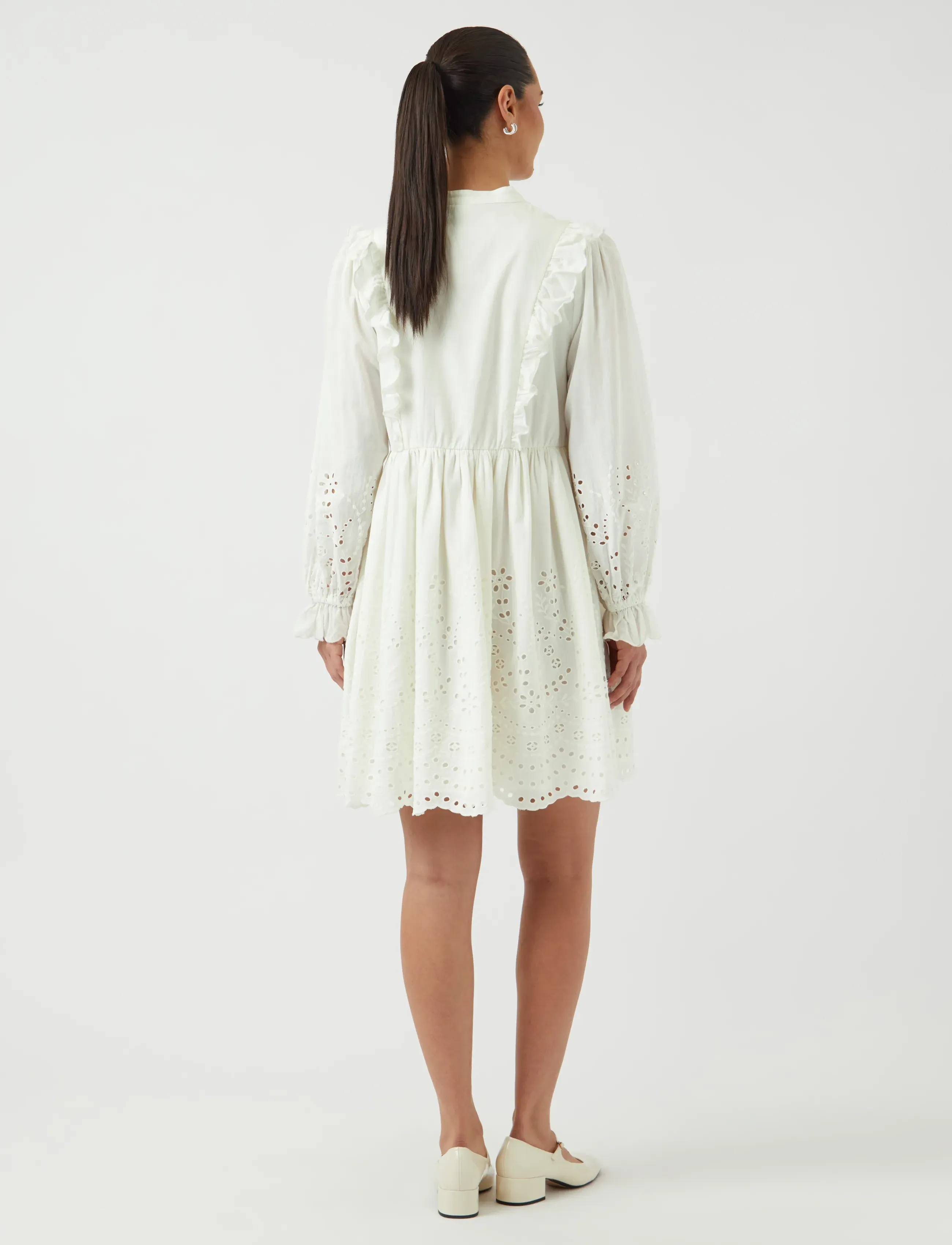 YAS - YASLUMA LS DRESS S. NOOS - confirmation - star white - 3