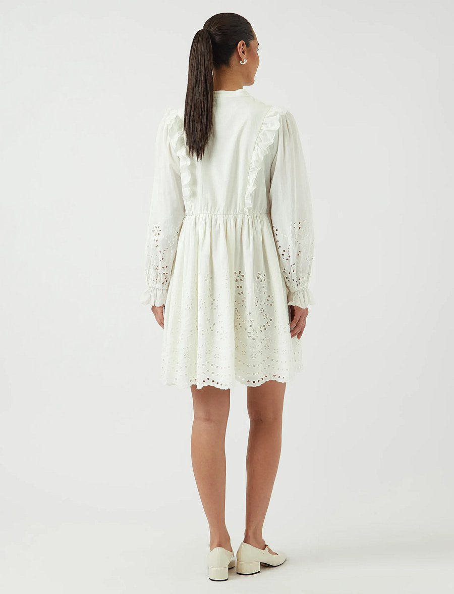 YAS - YASLUMA LS DRESS S. NOOS - confirmation - star white - 3