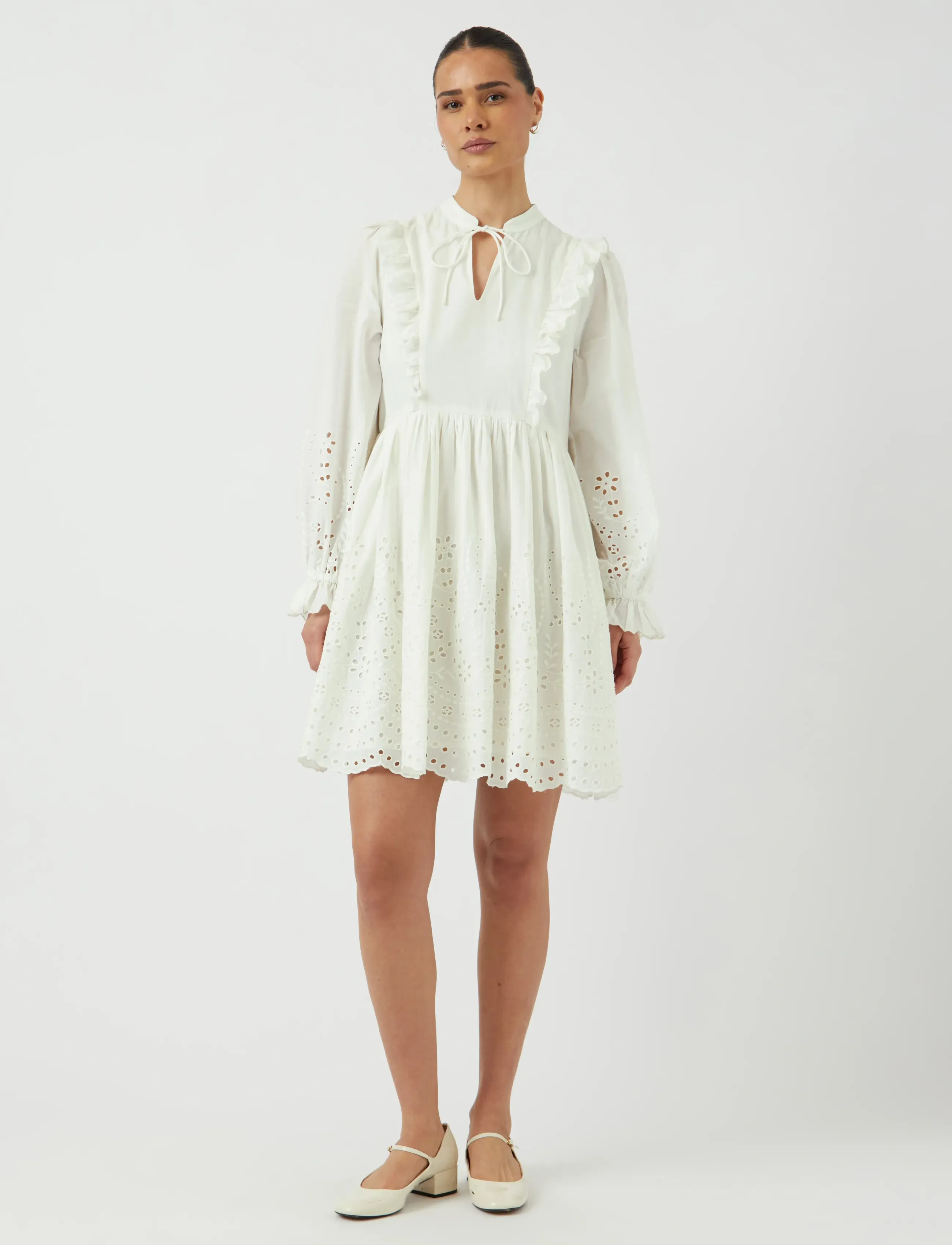 YAS - YASLUMA LS DRESS S. NOOS - confirmation - star white - 4