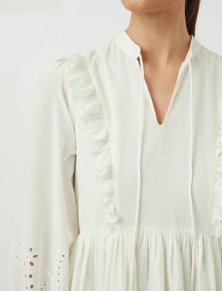 YAS - YASLUMA LS DRESS S. NOOS - confirmation - star white - 5